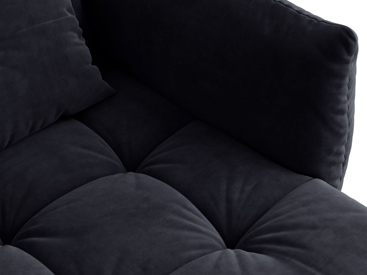 Sofa aksamitna 3-osobowa z funkcją spania BLOOM pastelowy niebieski – ujęcie 8