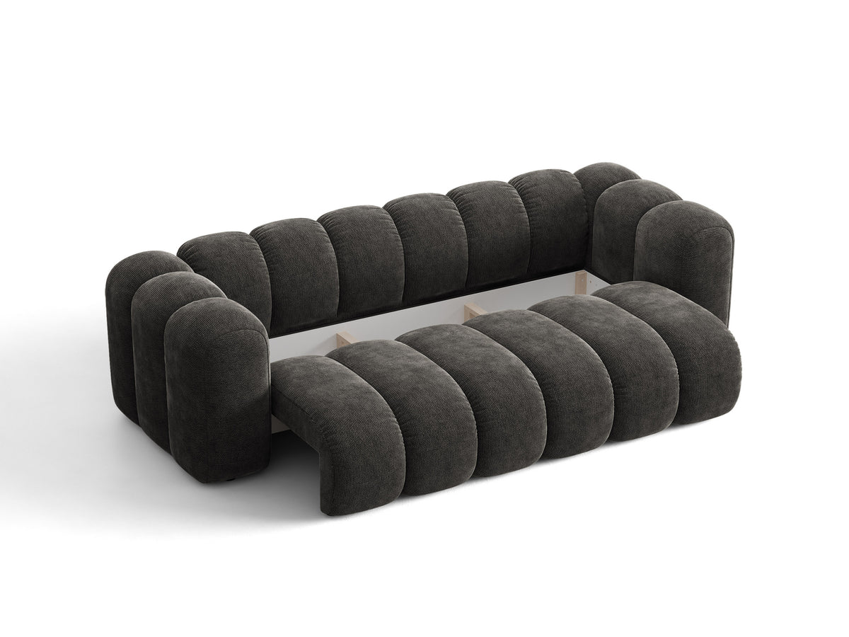 Sofa 3-osobowa z funkcją spania LUPINE szary szenil – ujęcie 4