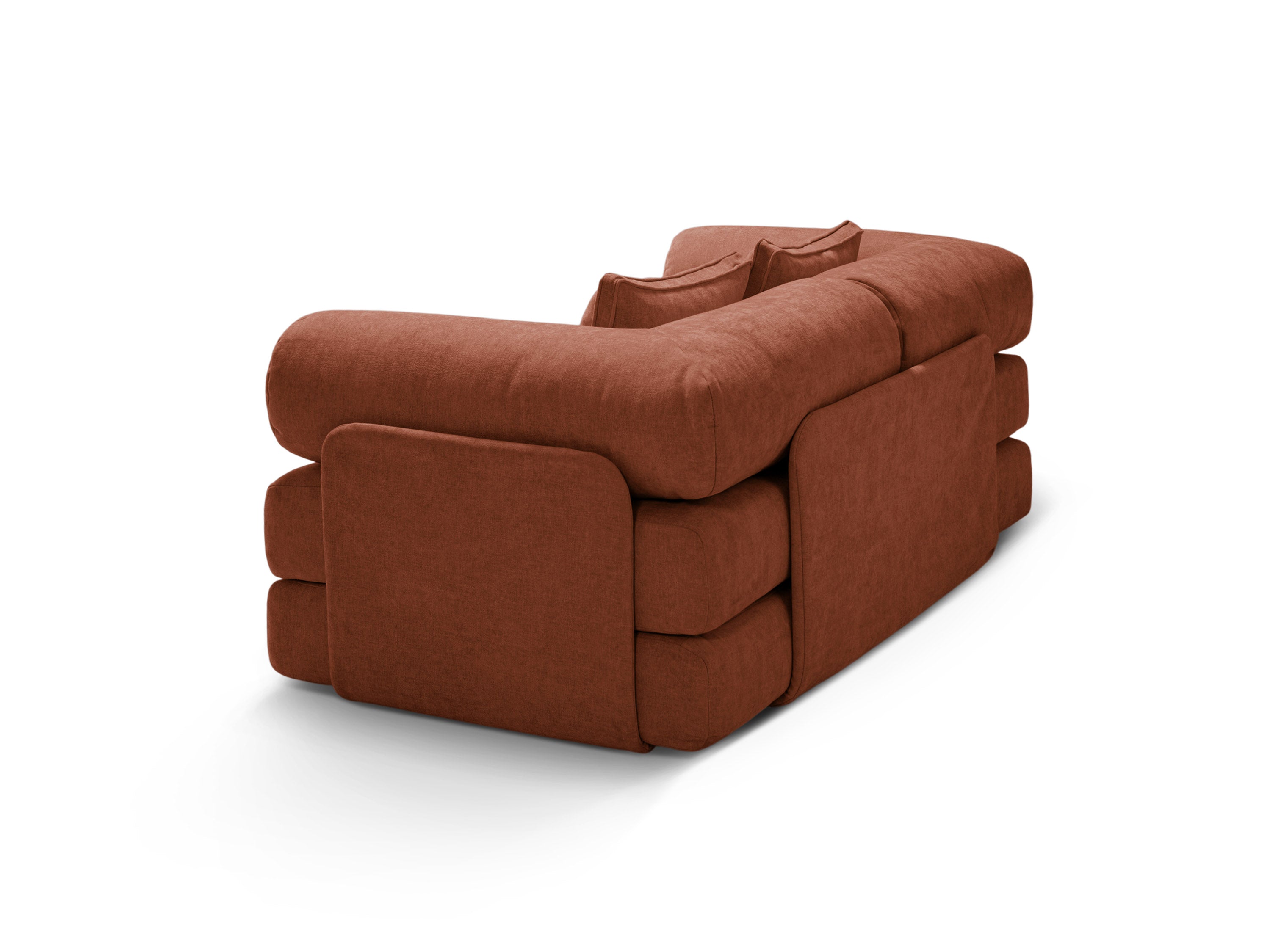 Sofa 3-sitzig mit Schlaffunktion DREAMY ziegelrot