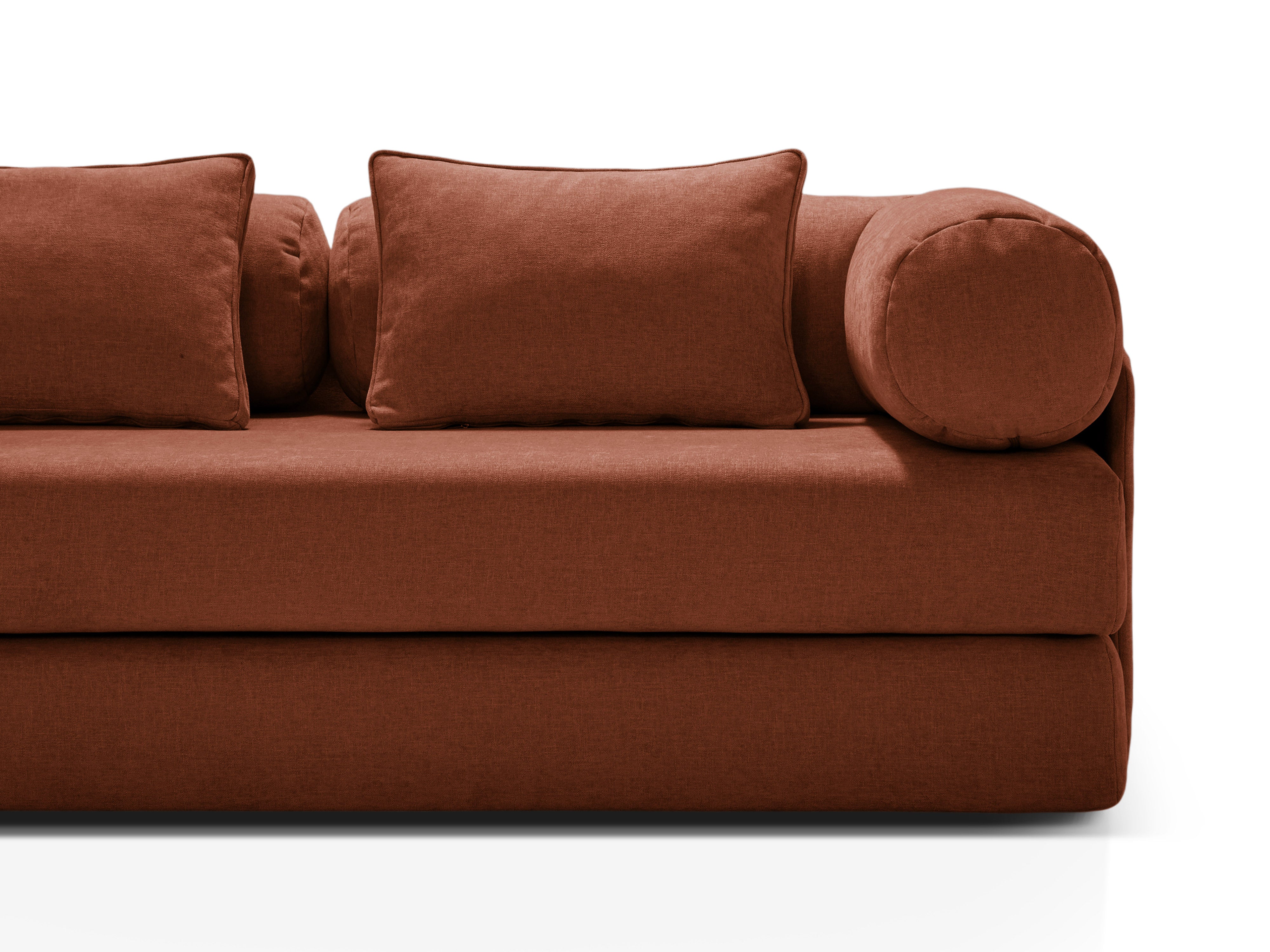 Sofa 3-sitzig mit Schlaffunktion DREAMY ziegelrot