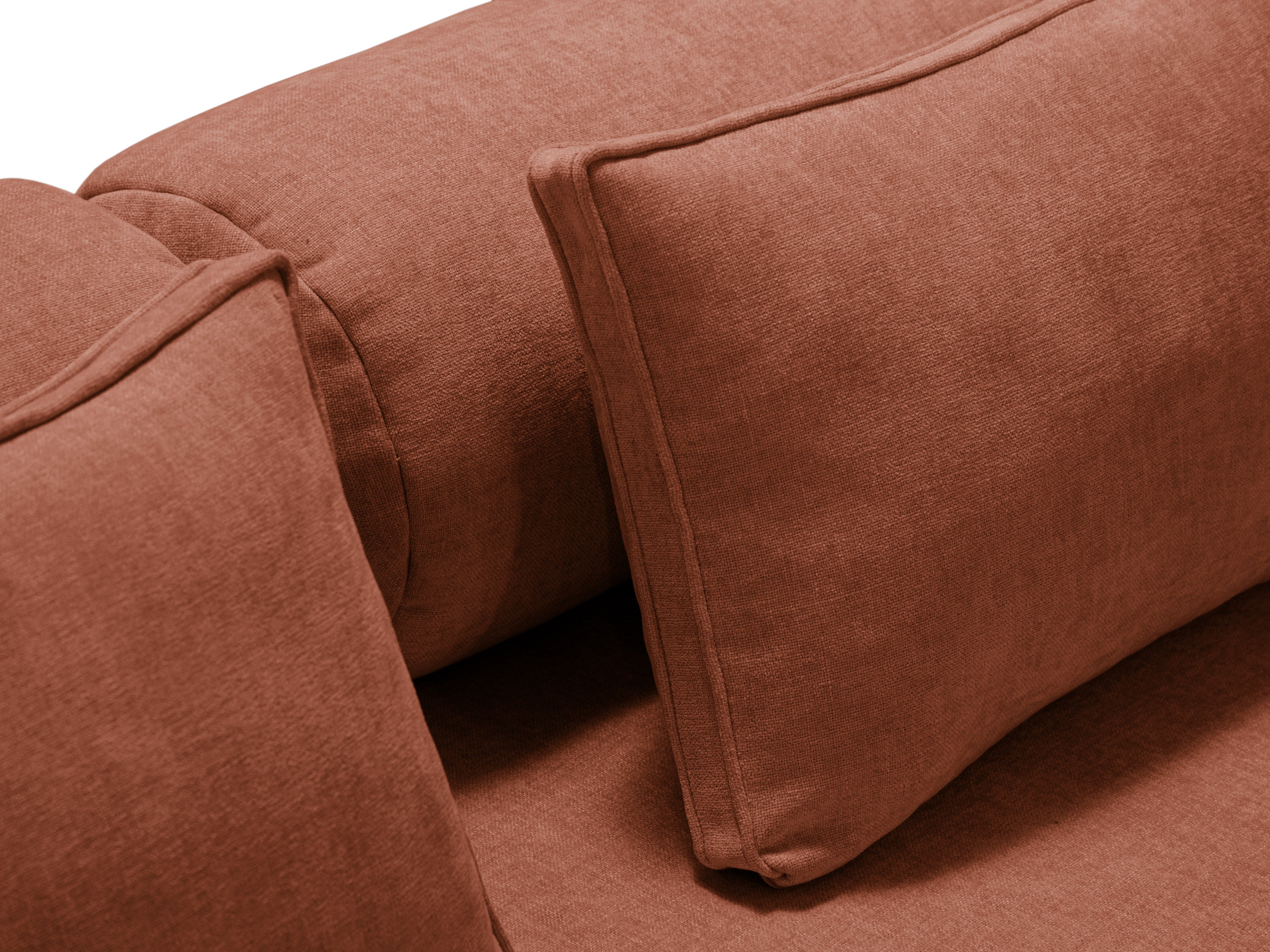 Sofa 3-sitzig mit Schlaffunktion DREAMY ziegelrot