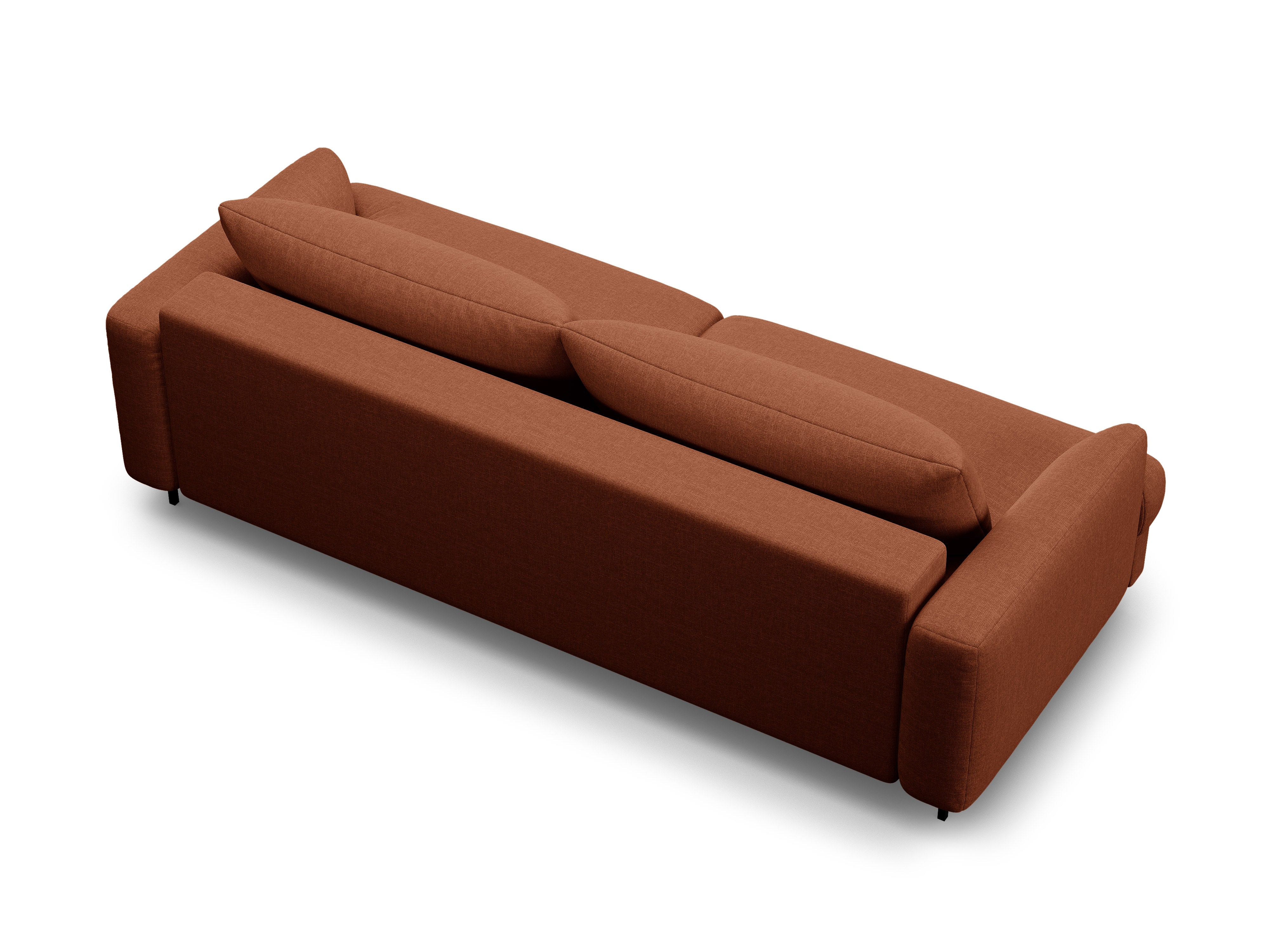 Sofa 3-osobowa z funkcją spania NAOMI ceglany