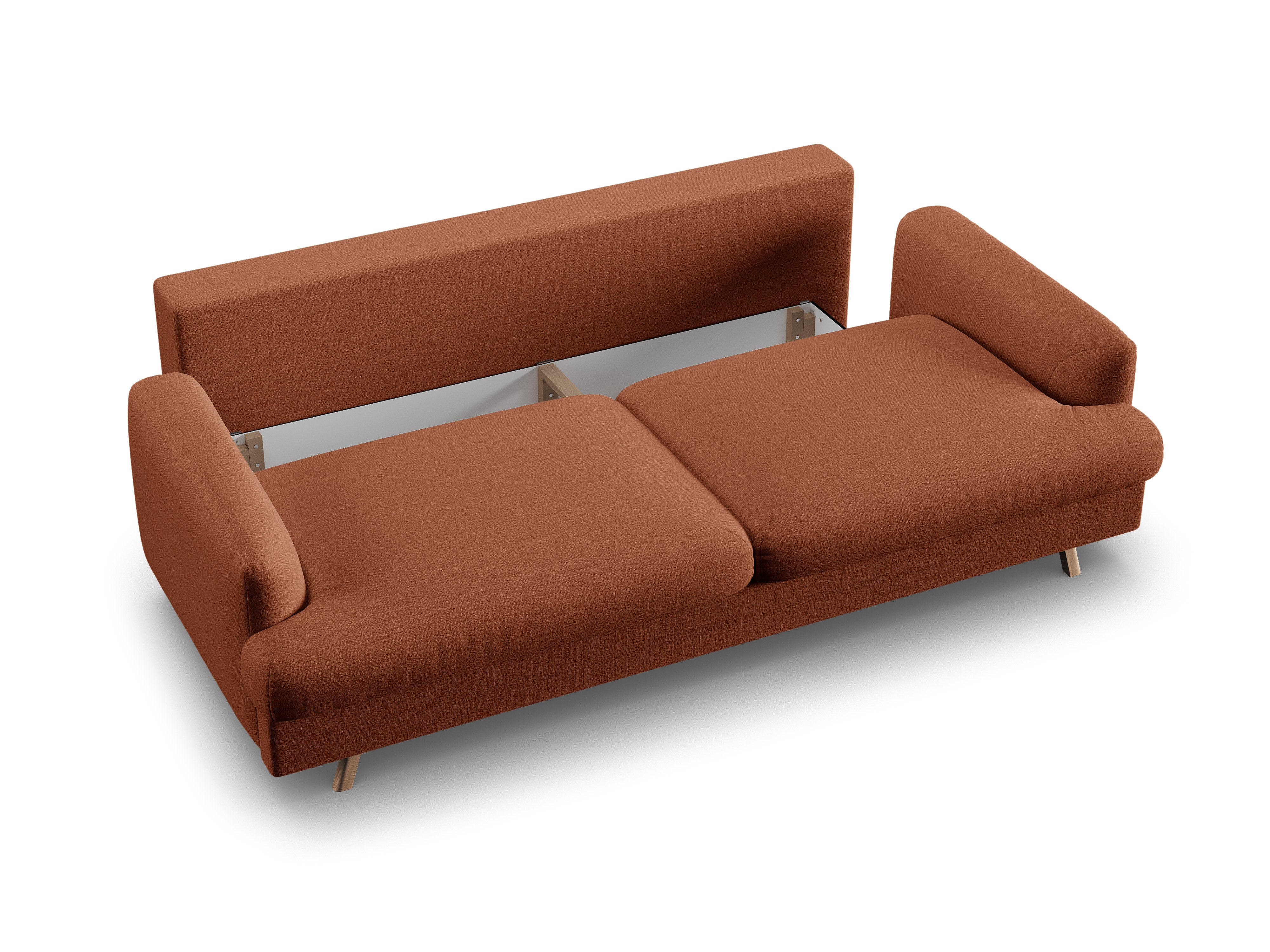 Sofa 3-osobowa z funkcją spania NAOMI ceglany