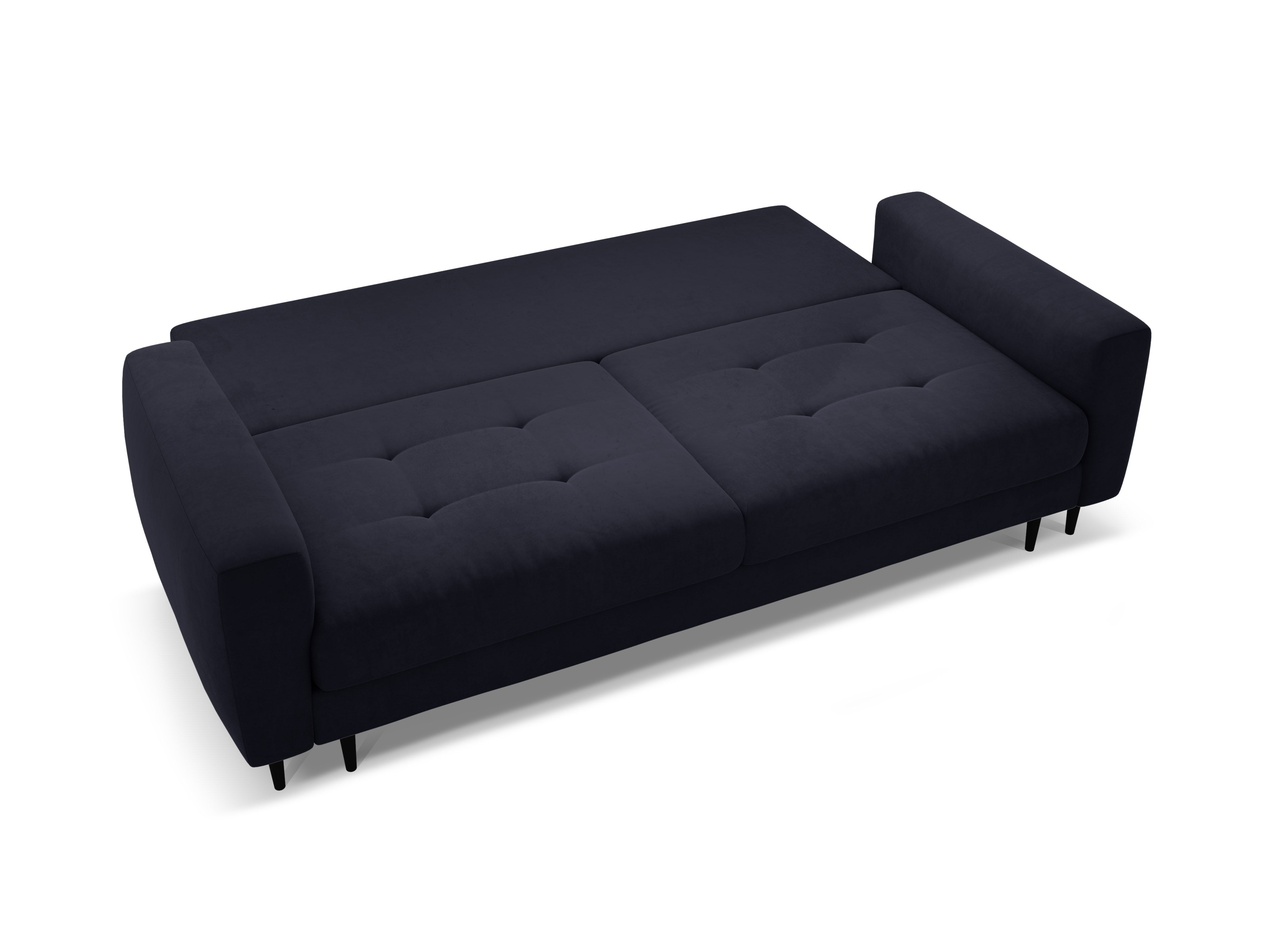 Sofa aksamitna 3-osobowa z funkcją spania BEMY królewski niebieski