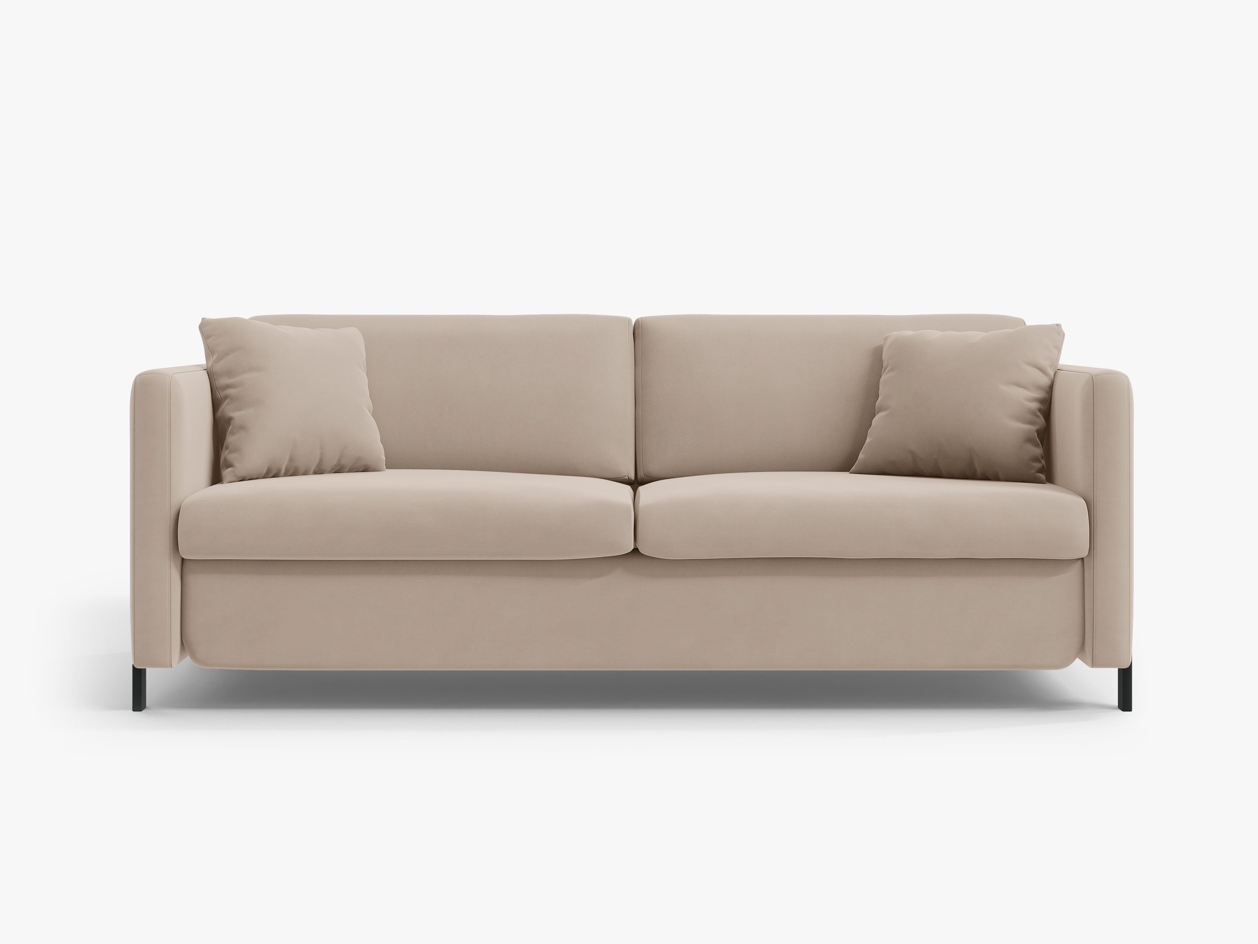 Sofa aksamitna 3-osobowa z funkcją spania GLORIA beżowy