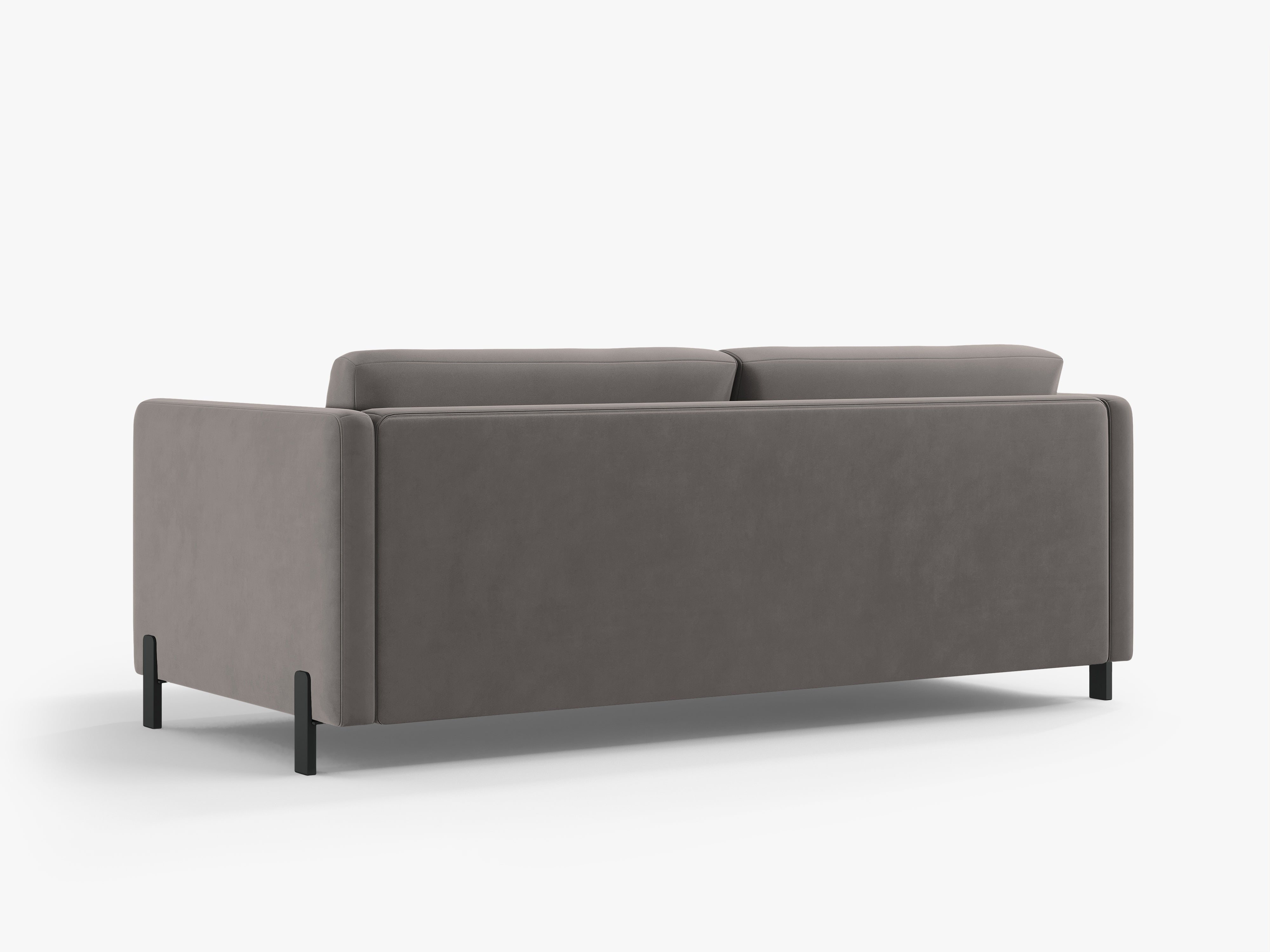 Sofa aksamitna 3-osobowa z funkcją spania GLORIA szary