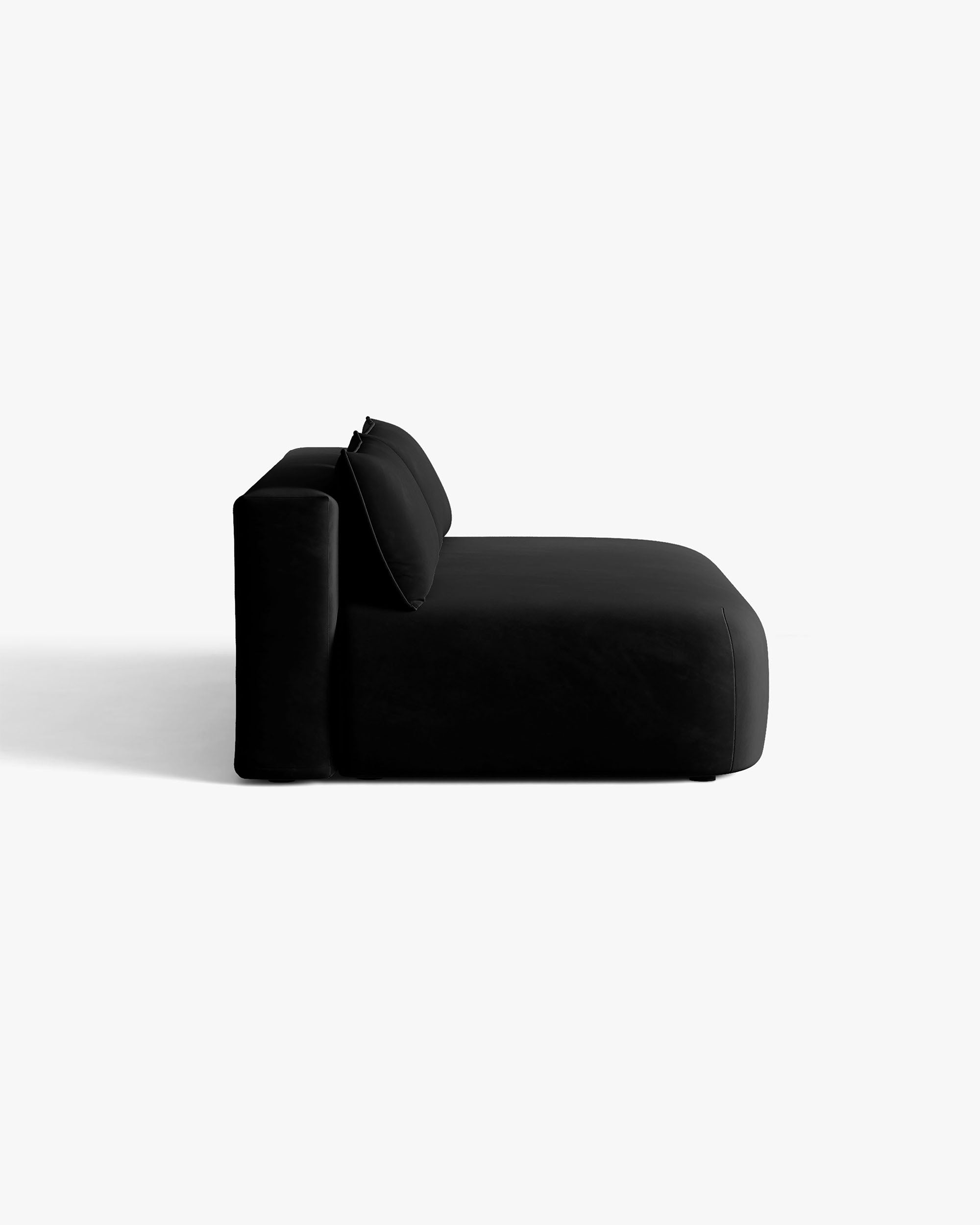 Sofa 3-osobowa aksamitna z funkcją spania HENA czarny