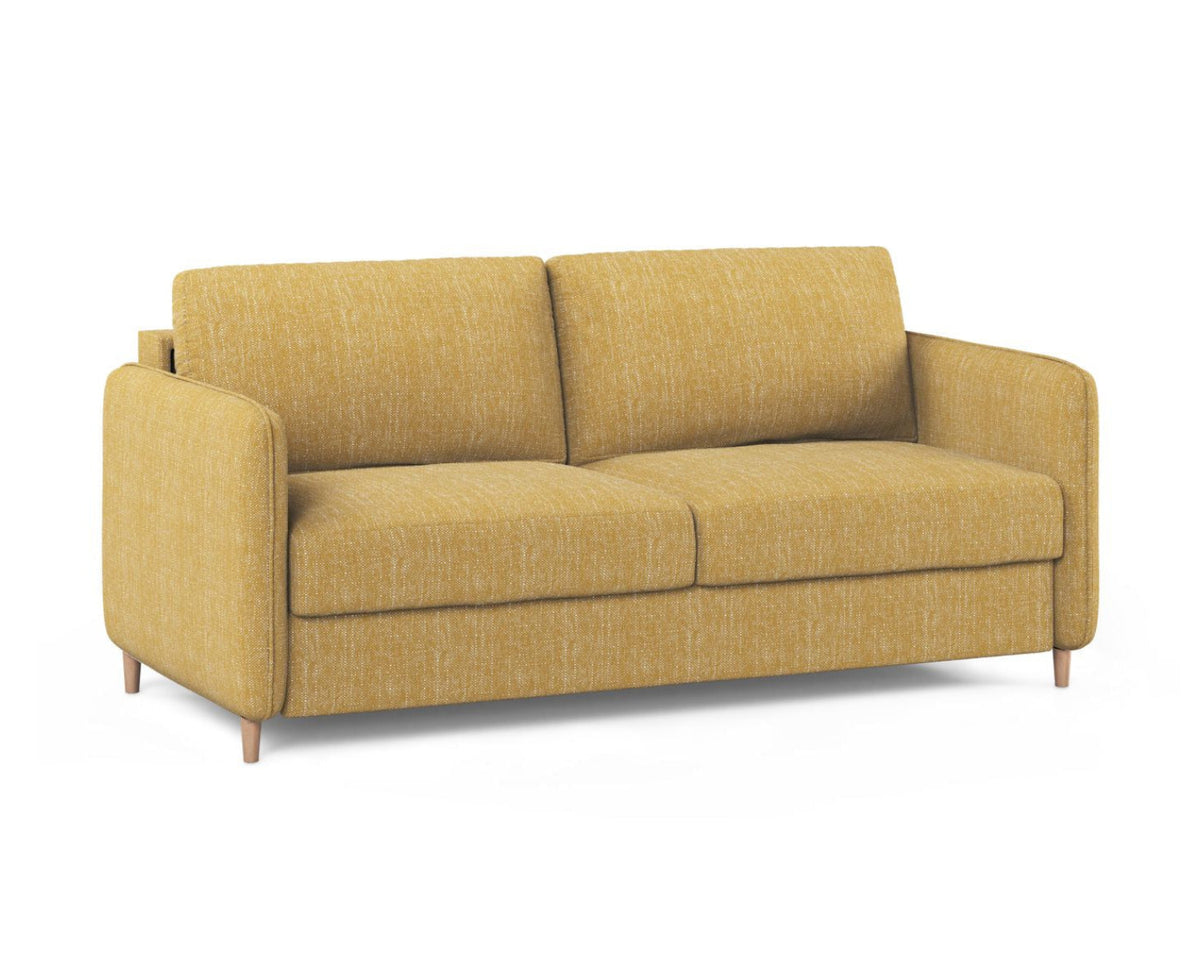 Sofa 3-osobowa z funkcją spania SIMO żółty – ujęcie 2