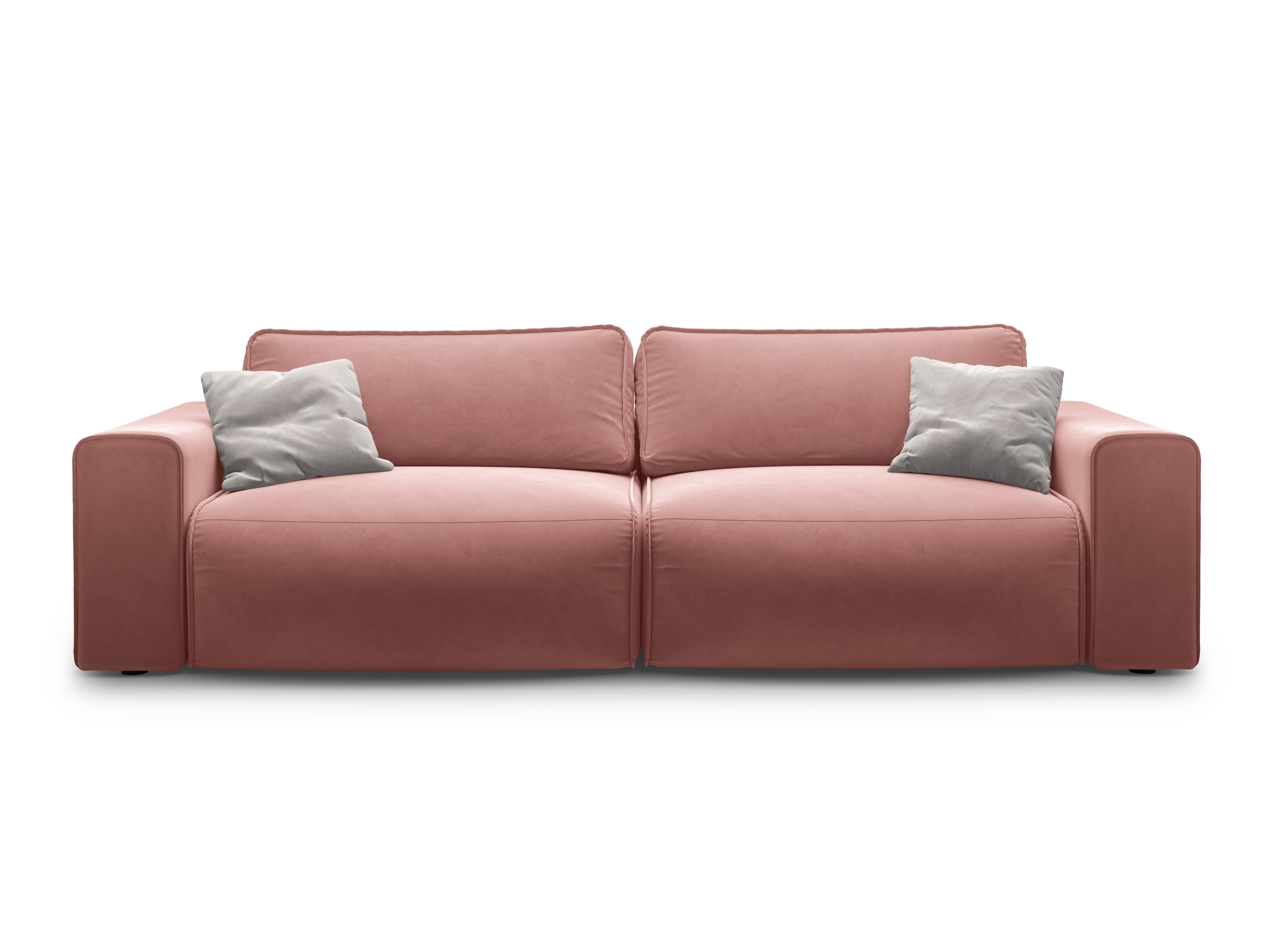 Velvet 3-seater sofa with sleeping function VICTOR pink