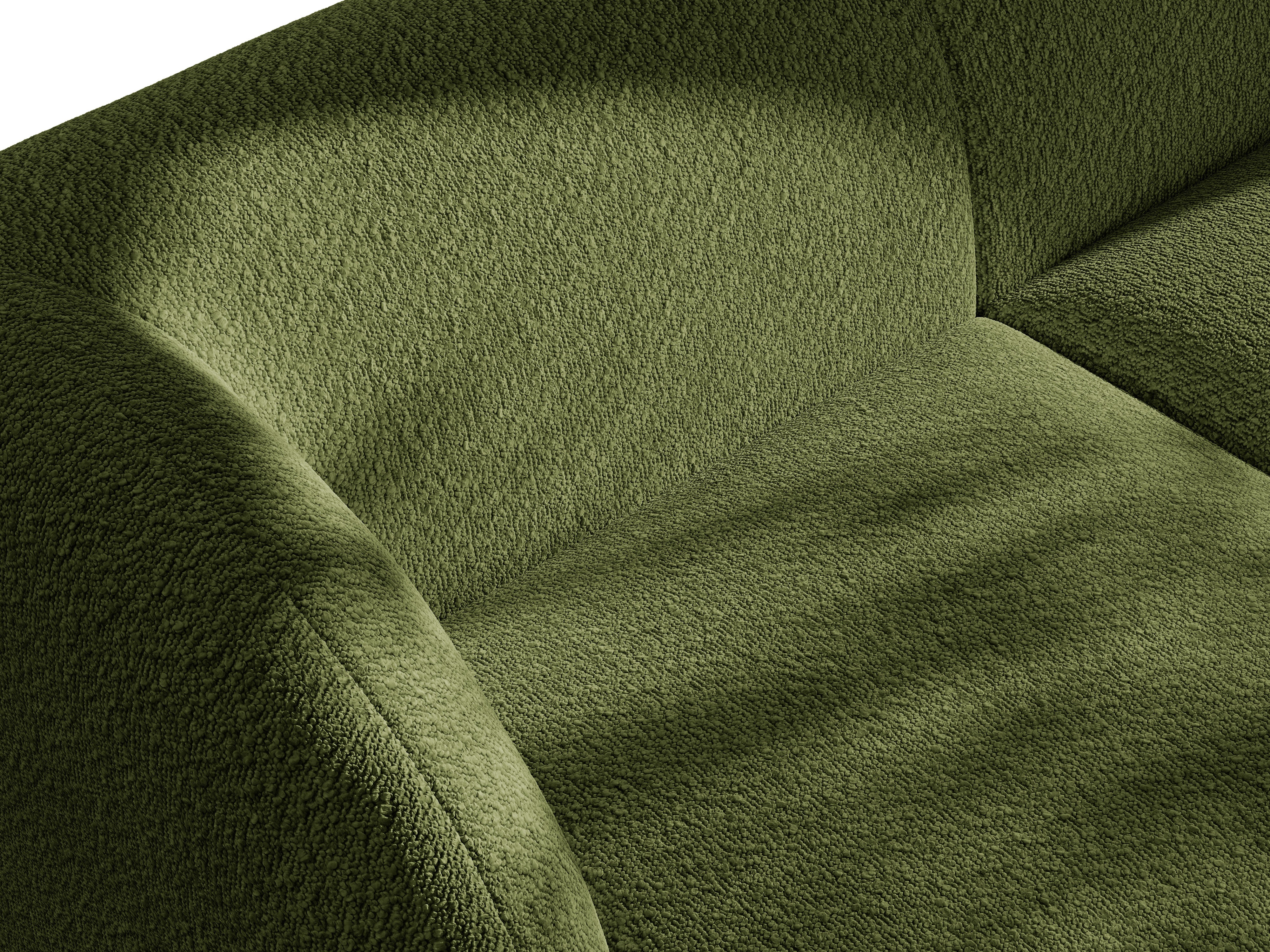 Sofa 3-osobowa MILEY zielony boucle do salonu – Micadoni