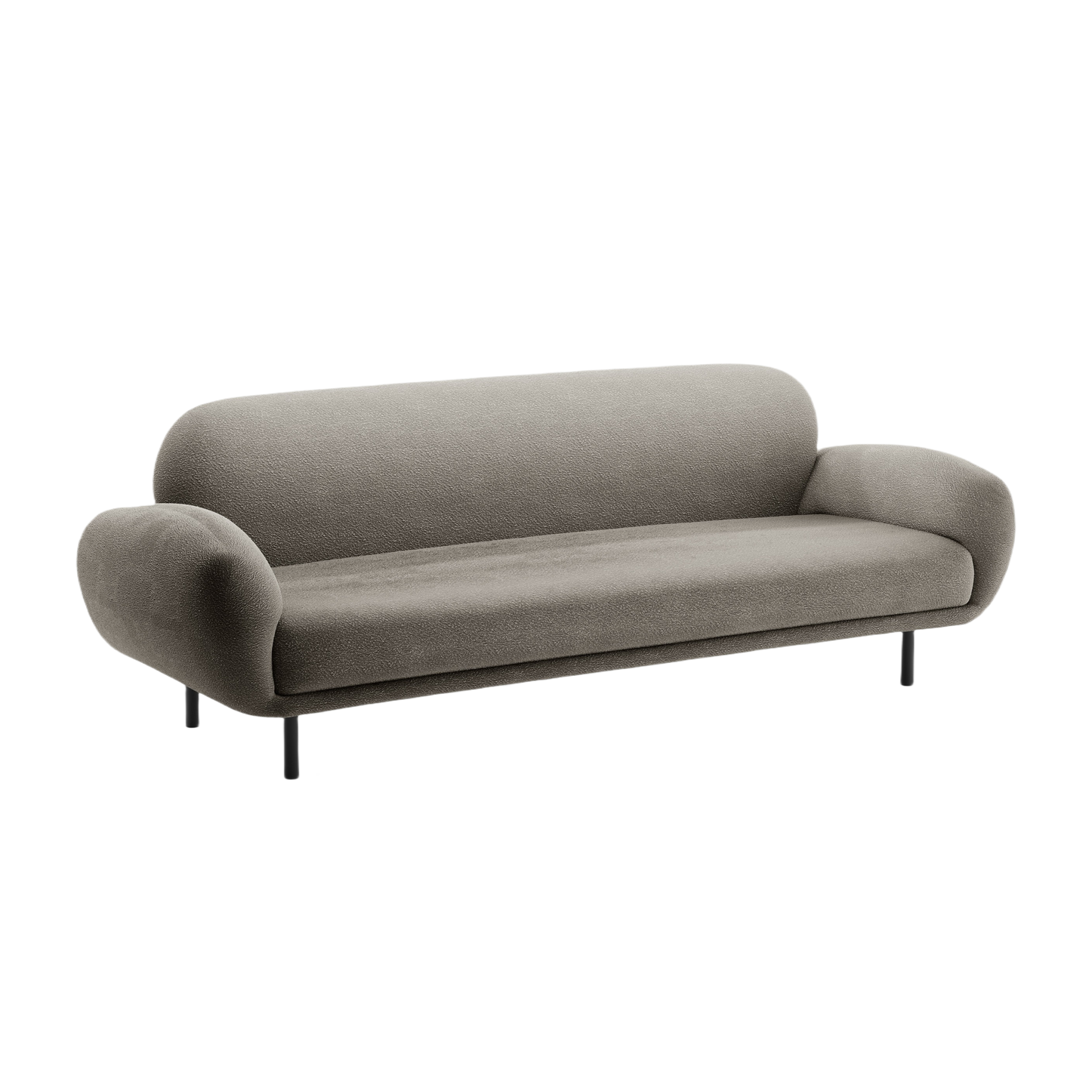 3-seater Sofa POPPY gray boucle
