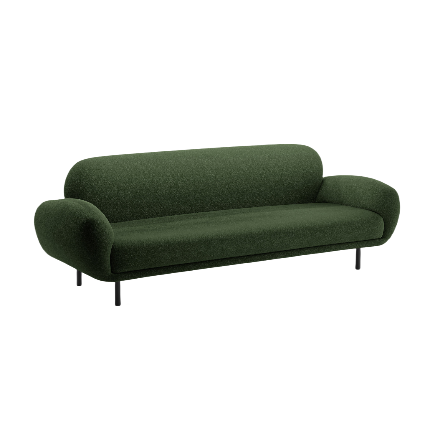 Sofa 3-Sitzer POPPY grün Boucle