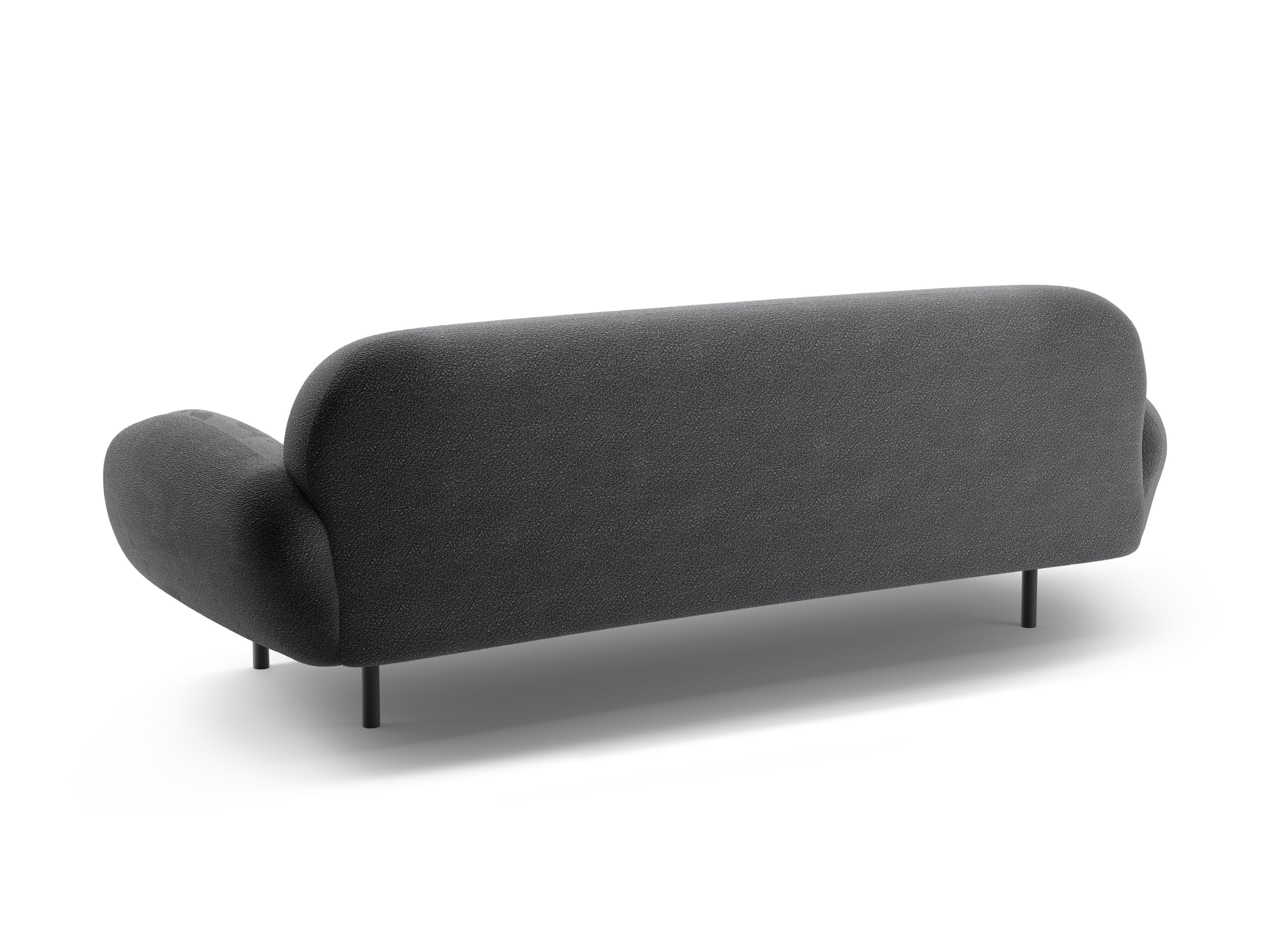 Sofa 3-Sitzer POPPY dunkelgrau Boucle