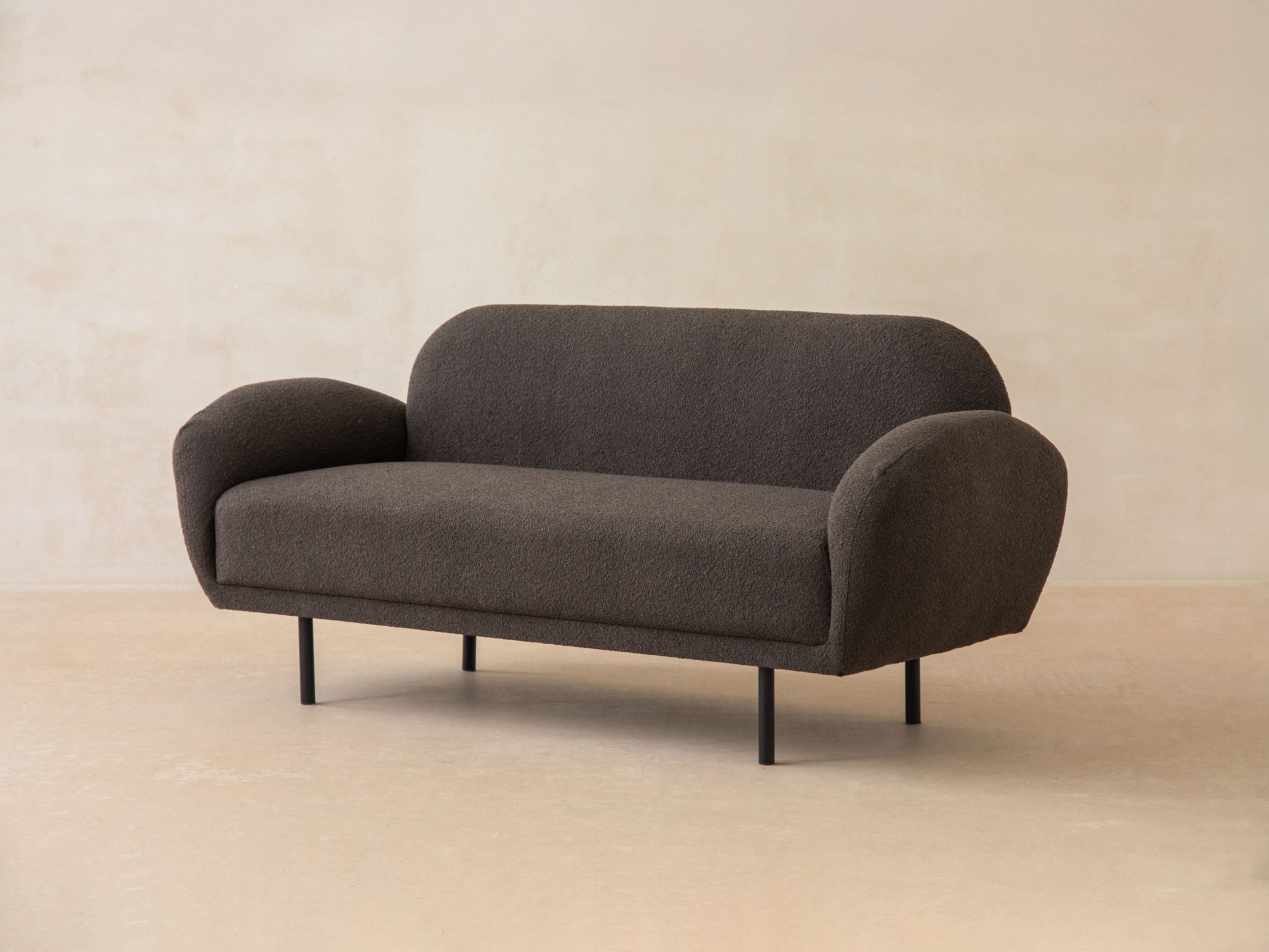 Sofa 3-Sitzer POPPY braunes Chenille