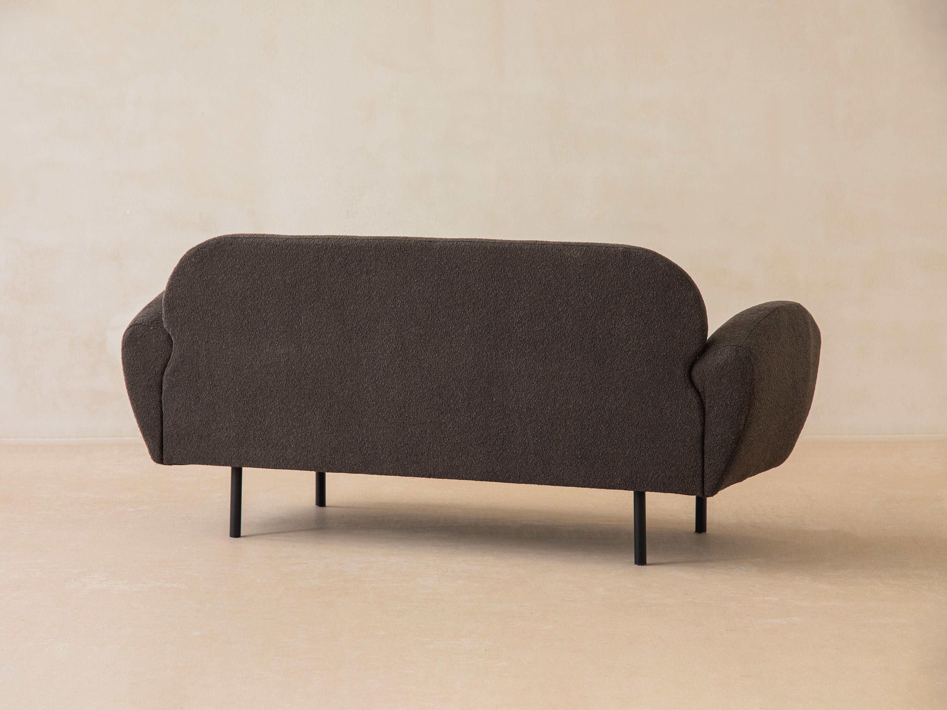 Sofa 3-Sitzer POPPY braunes Chenille