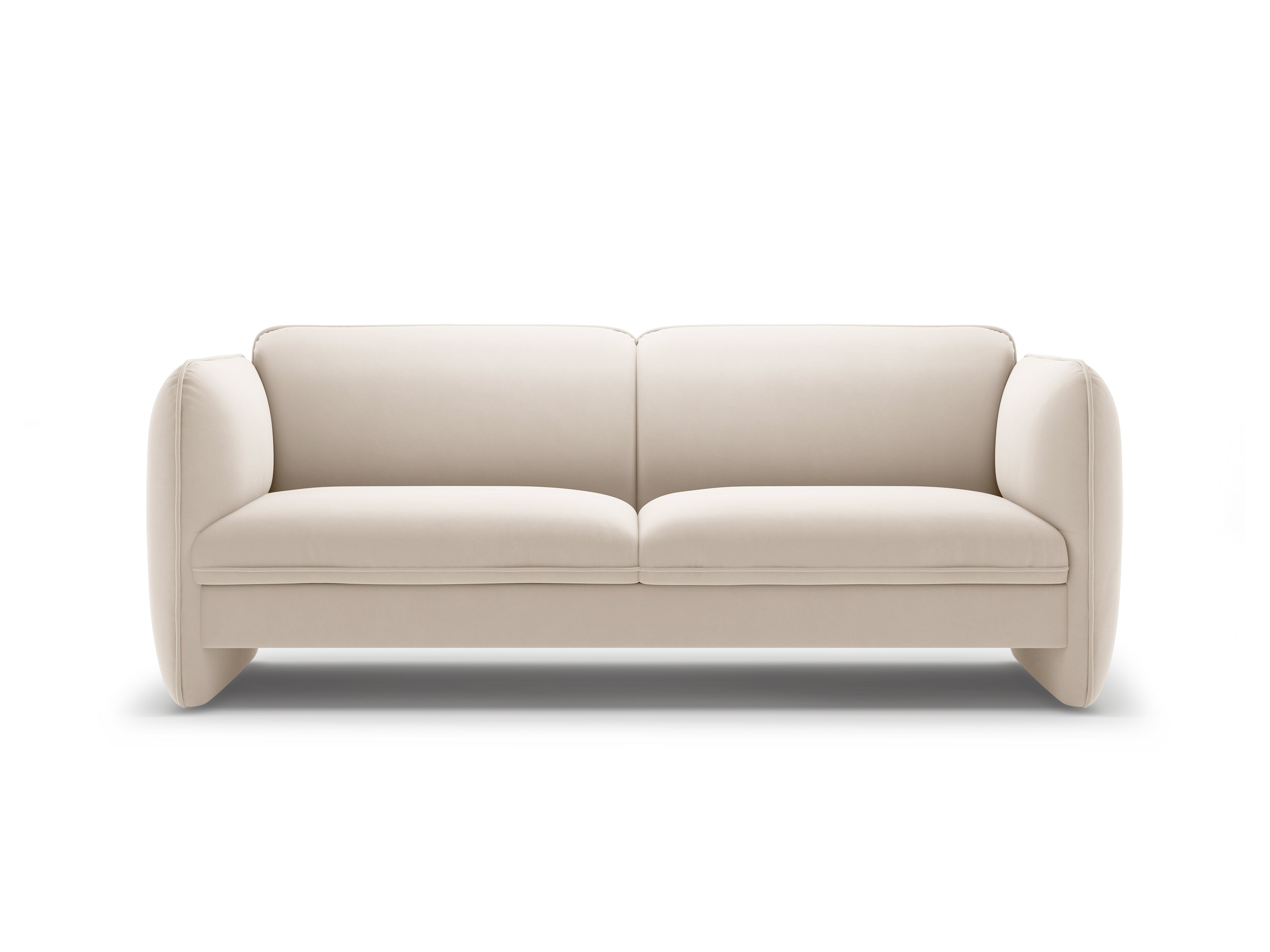 Sofa 3-osobowa aksamitna GEORGIA jasnobeżowy