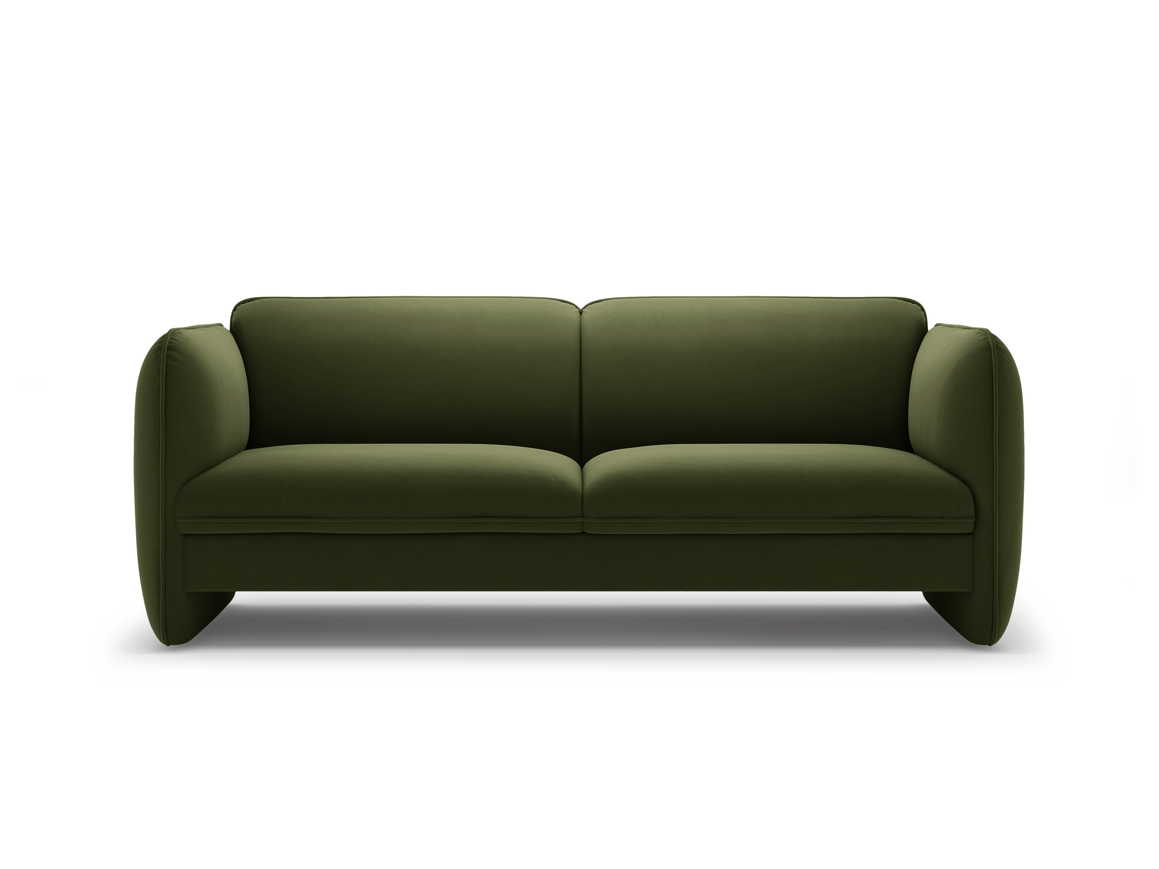 Sofa 3-osobowa aksamitna GEORGIA wojskowy zielony