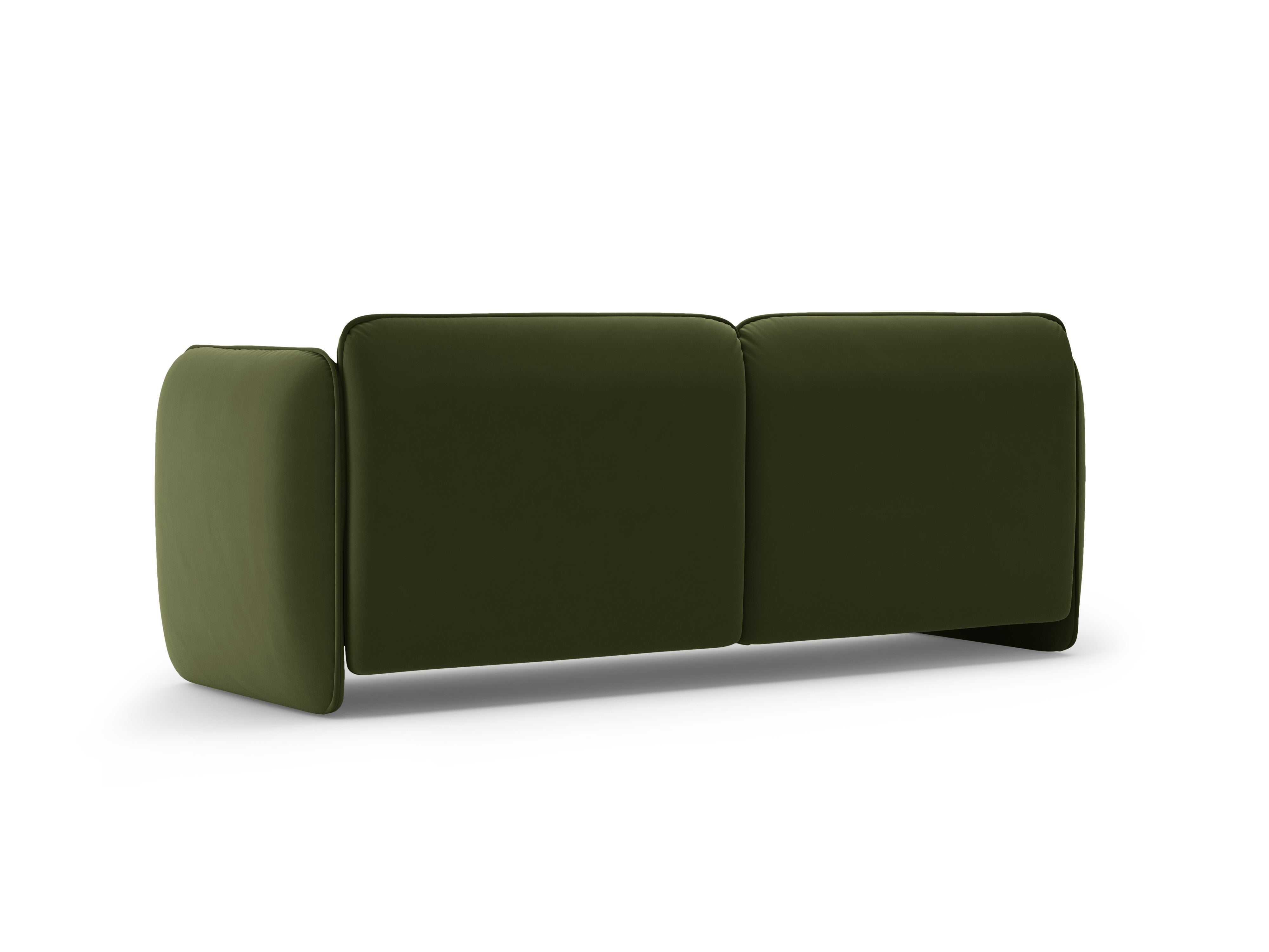 Sofa 3-osobowa aksamitna GEORGIA wojskowy zielony