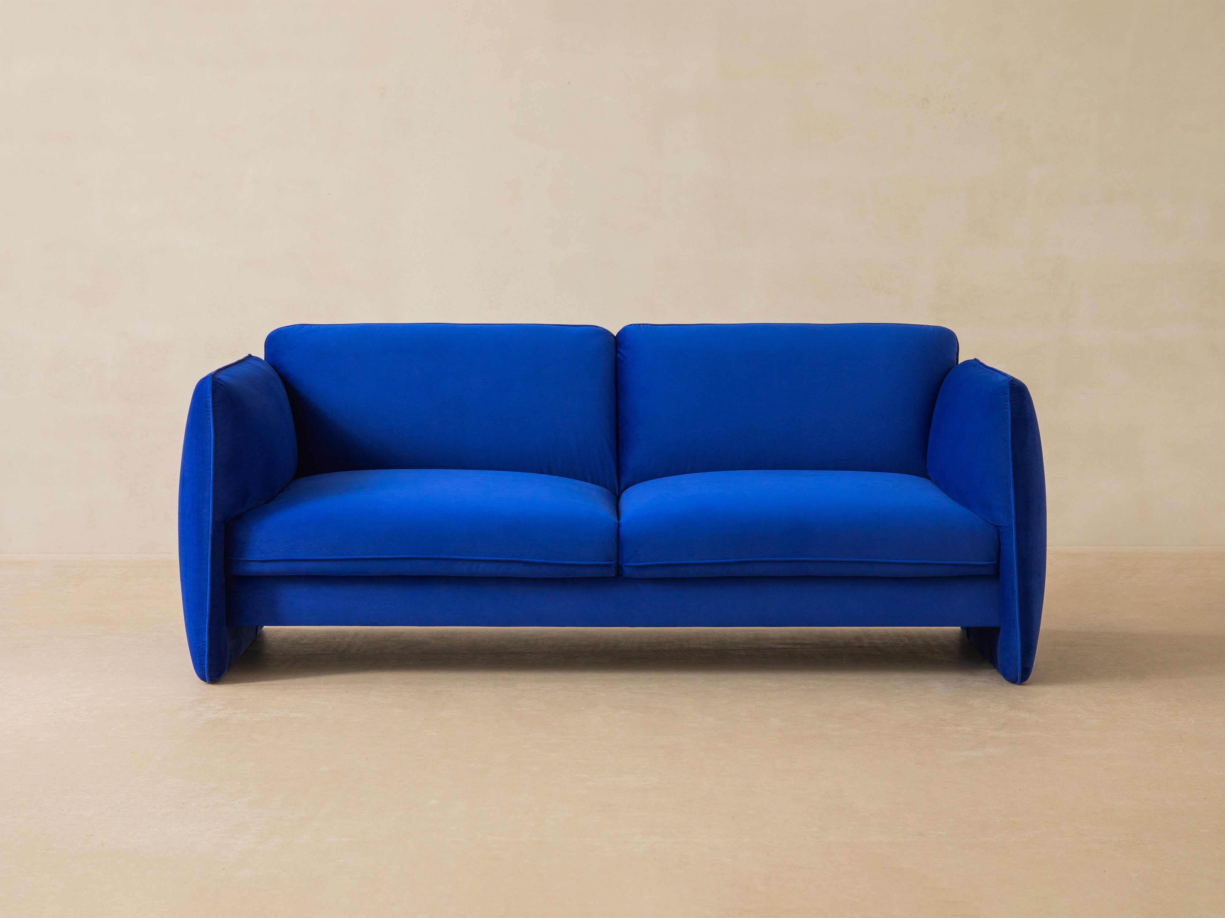 Sofa aksamitna 2-osobowa GEORGIA czarny