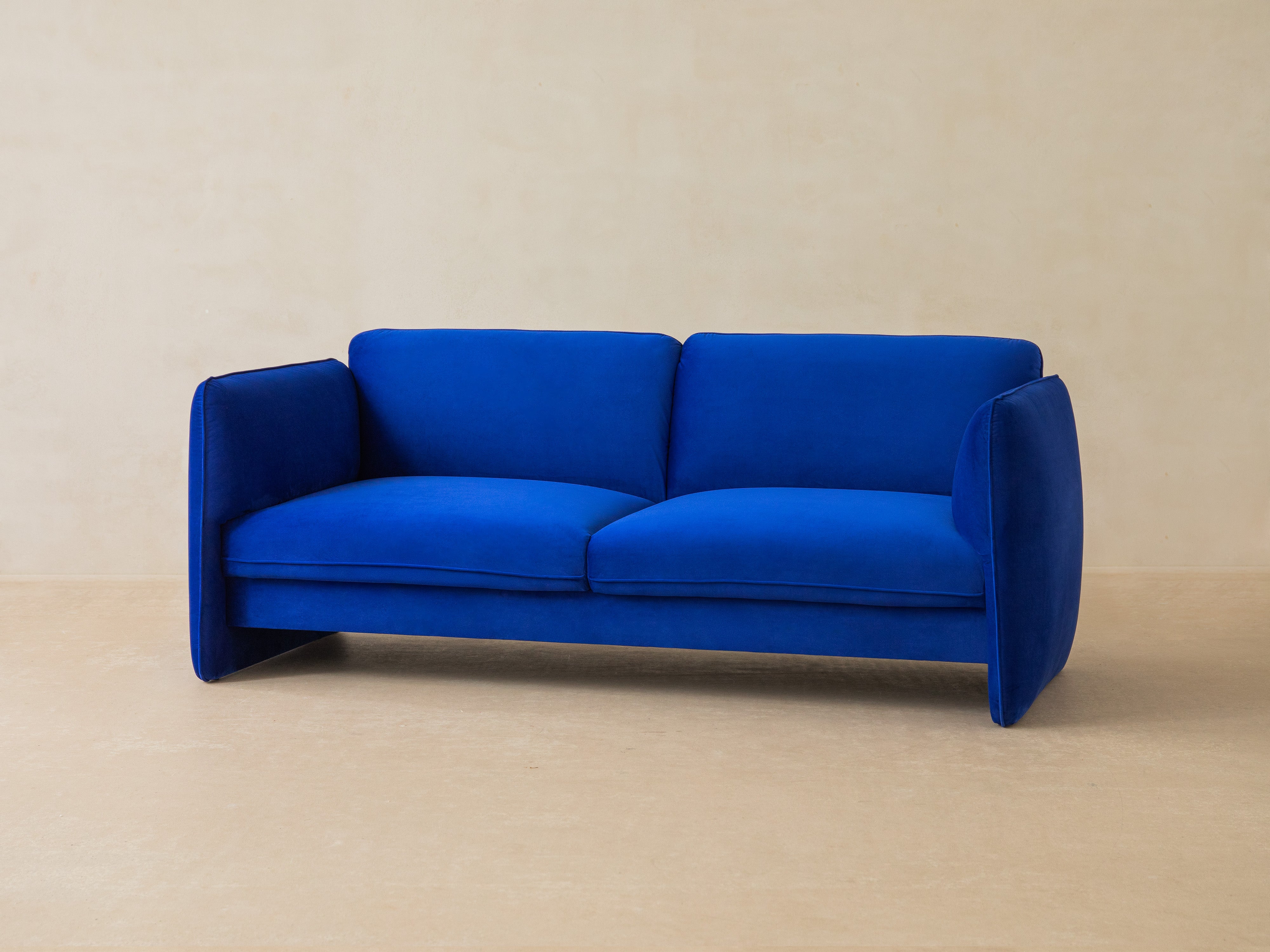 Sofa aksamitna 2-osobowa GEORGIA czarny