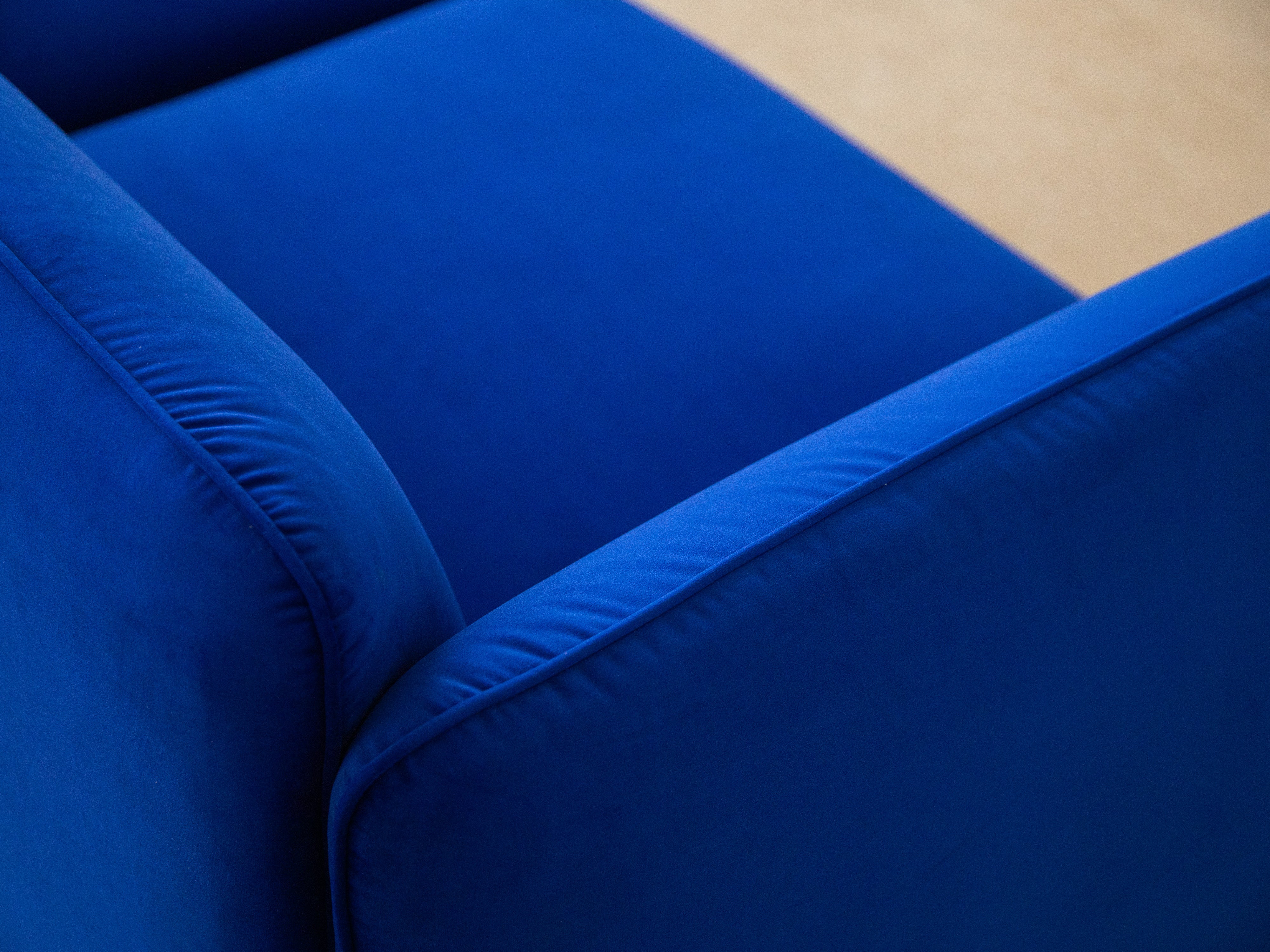 Sofa aksamitna 2-osobowa GEORGIA czarny