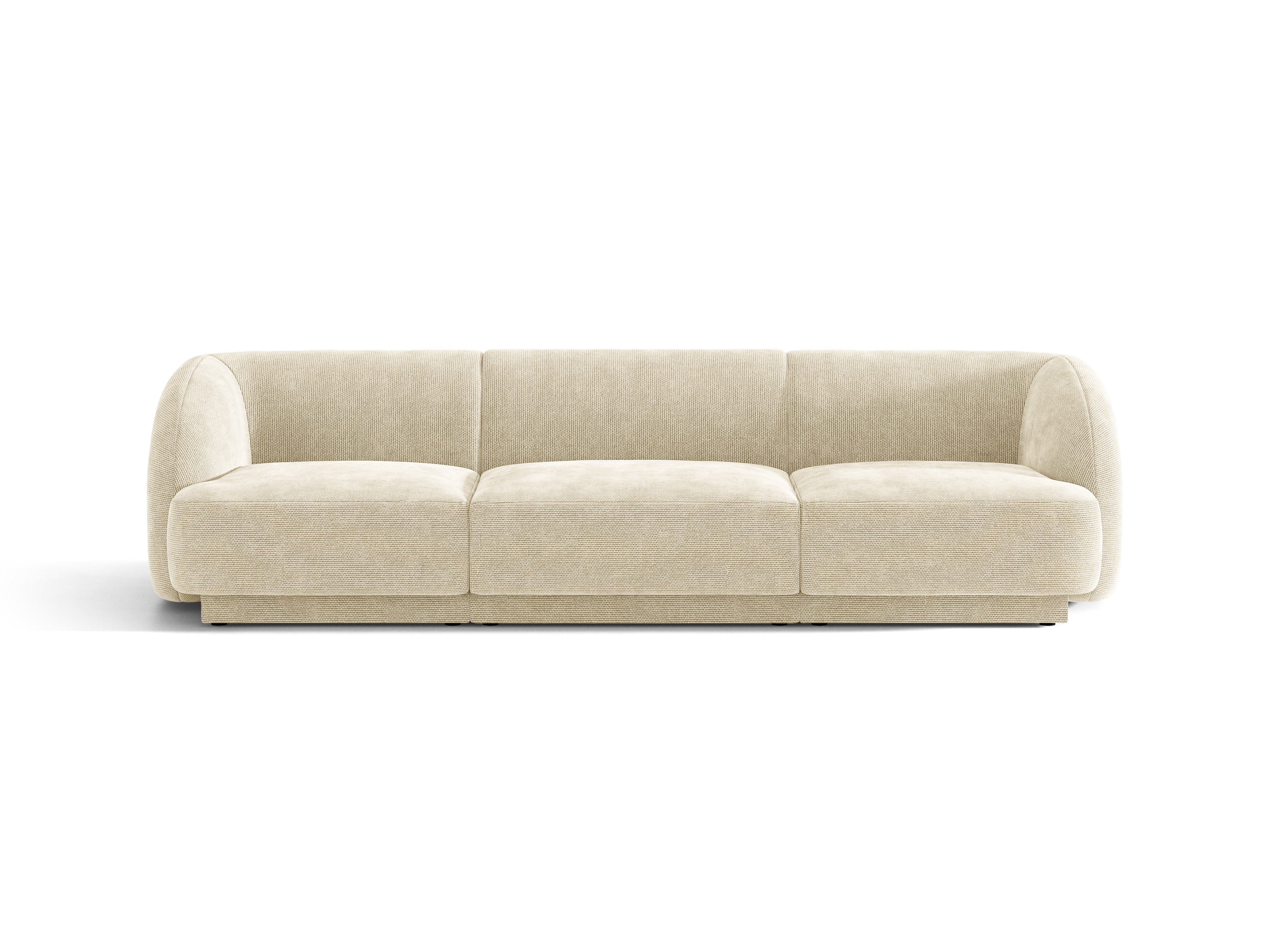 Sofa 3-osobowa MILEY jasnobeżowy szenil jedwabisty