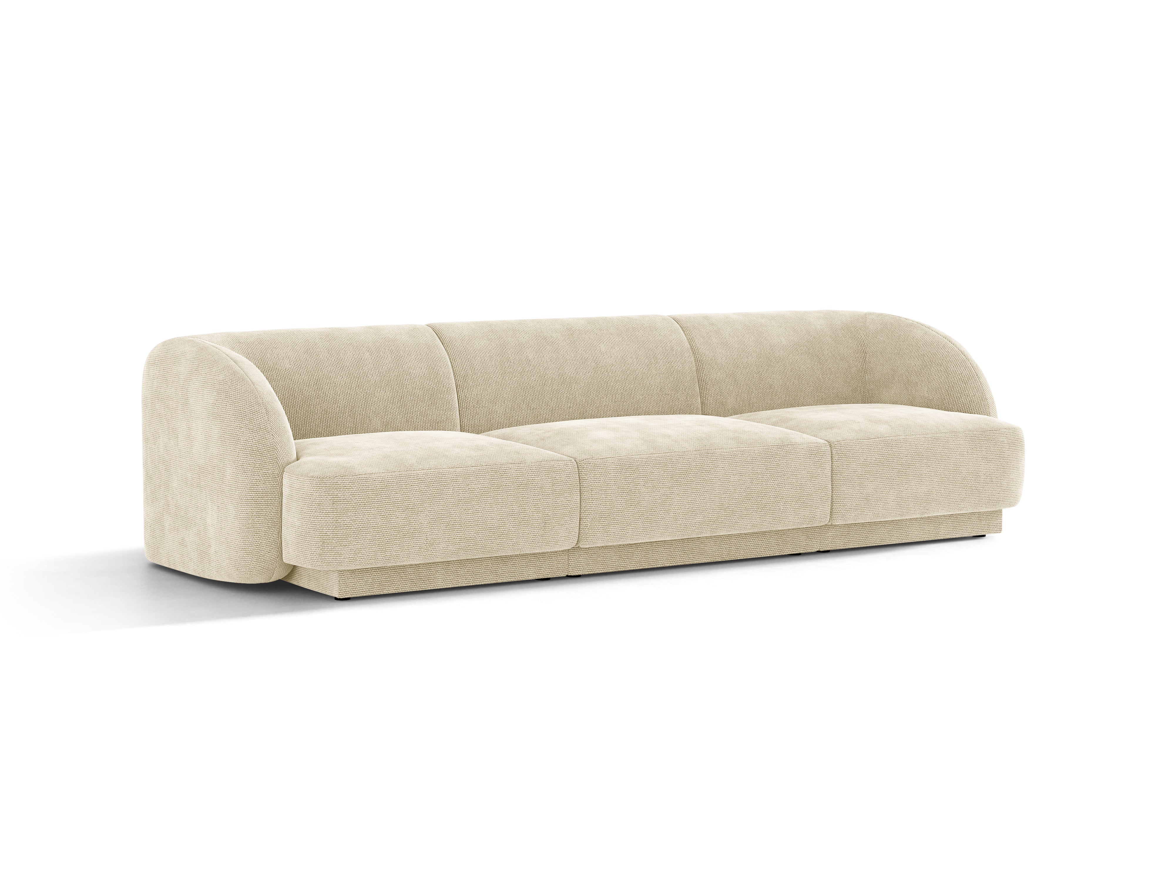 Sofa 3-osobowa MILEY jasnobeżowy szenil jedwabisty