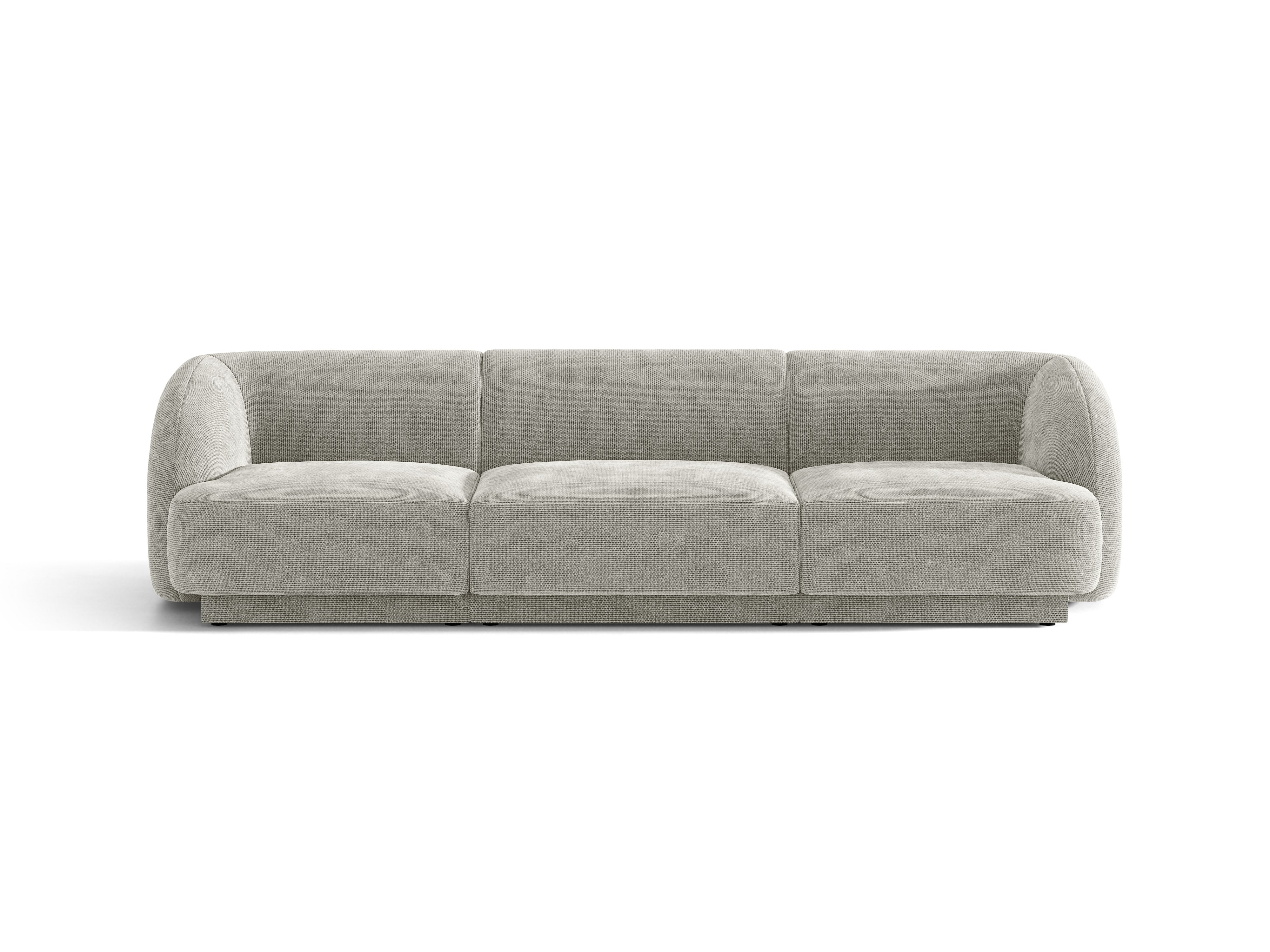 Sofa 3-osobowa MILEY jasnoszary szenil jedwabisty