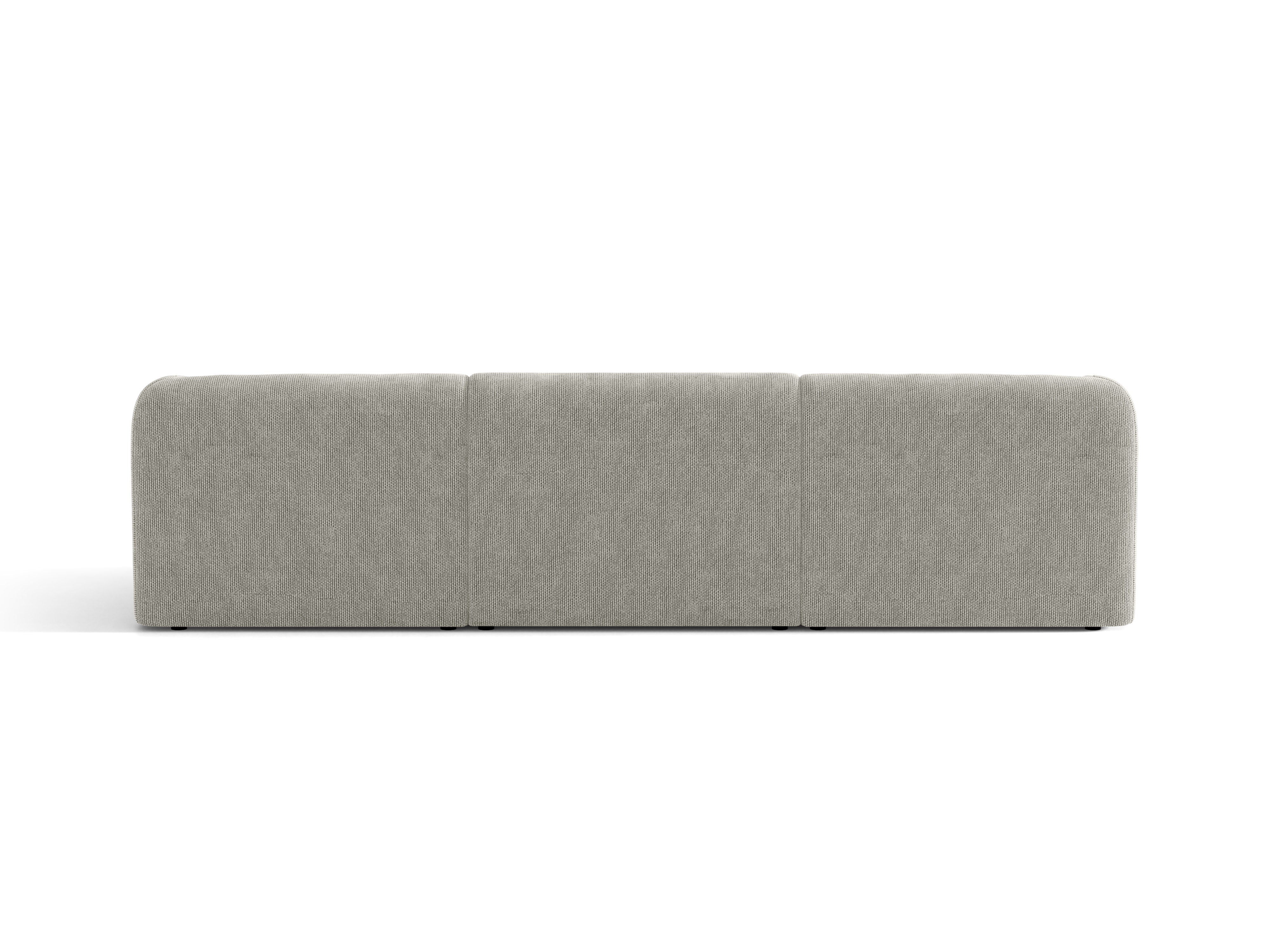 Sofa 3-osobowa MILEY jasnoszary szenil jedwabisty