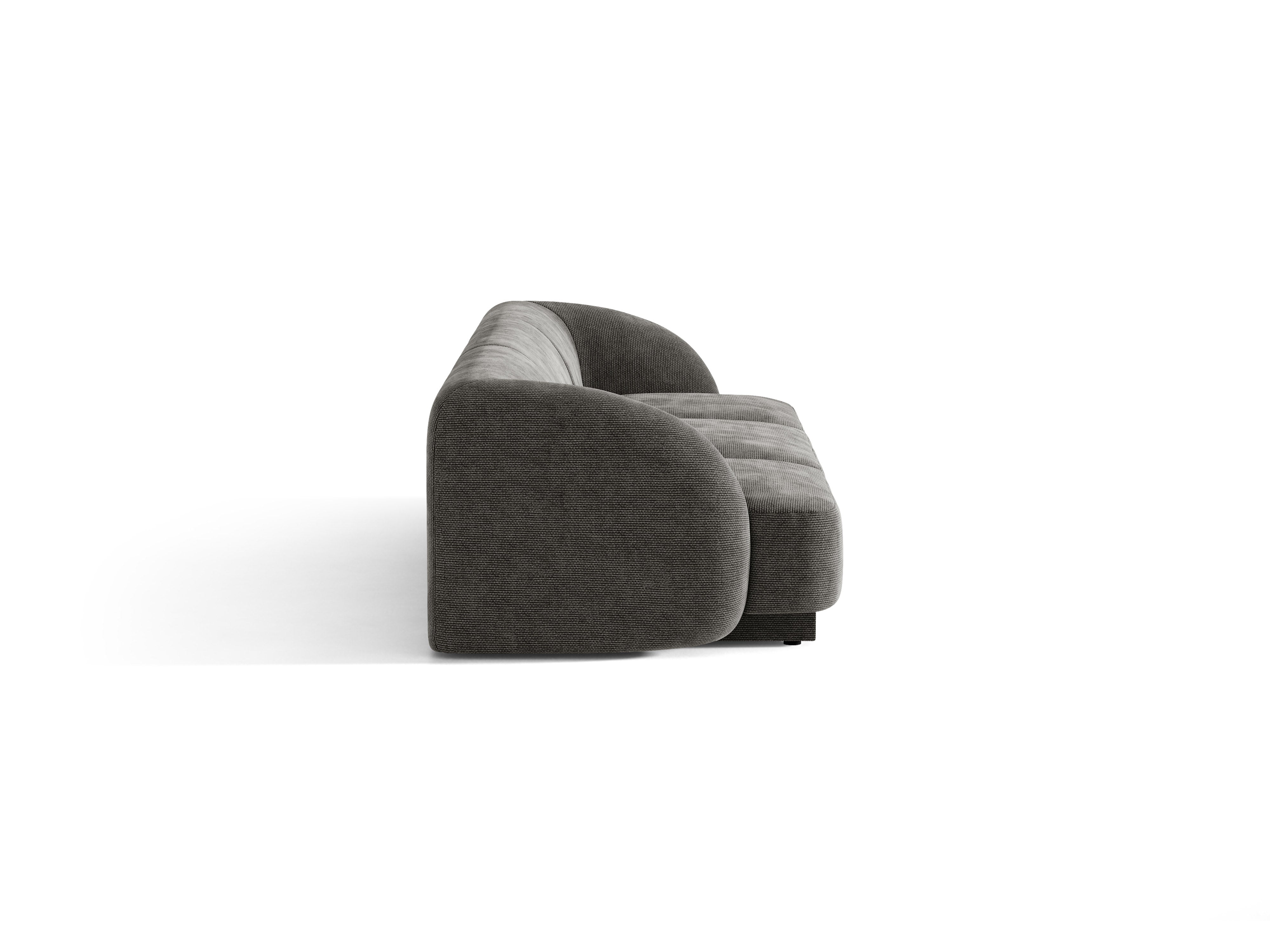 Sofa 3-osobowa MILEY szary szenil jedwabisty