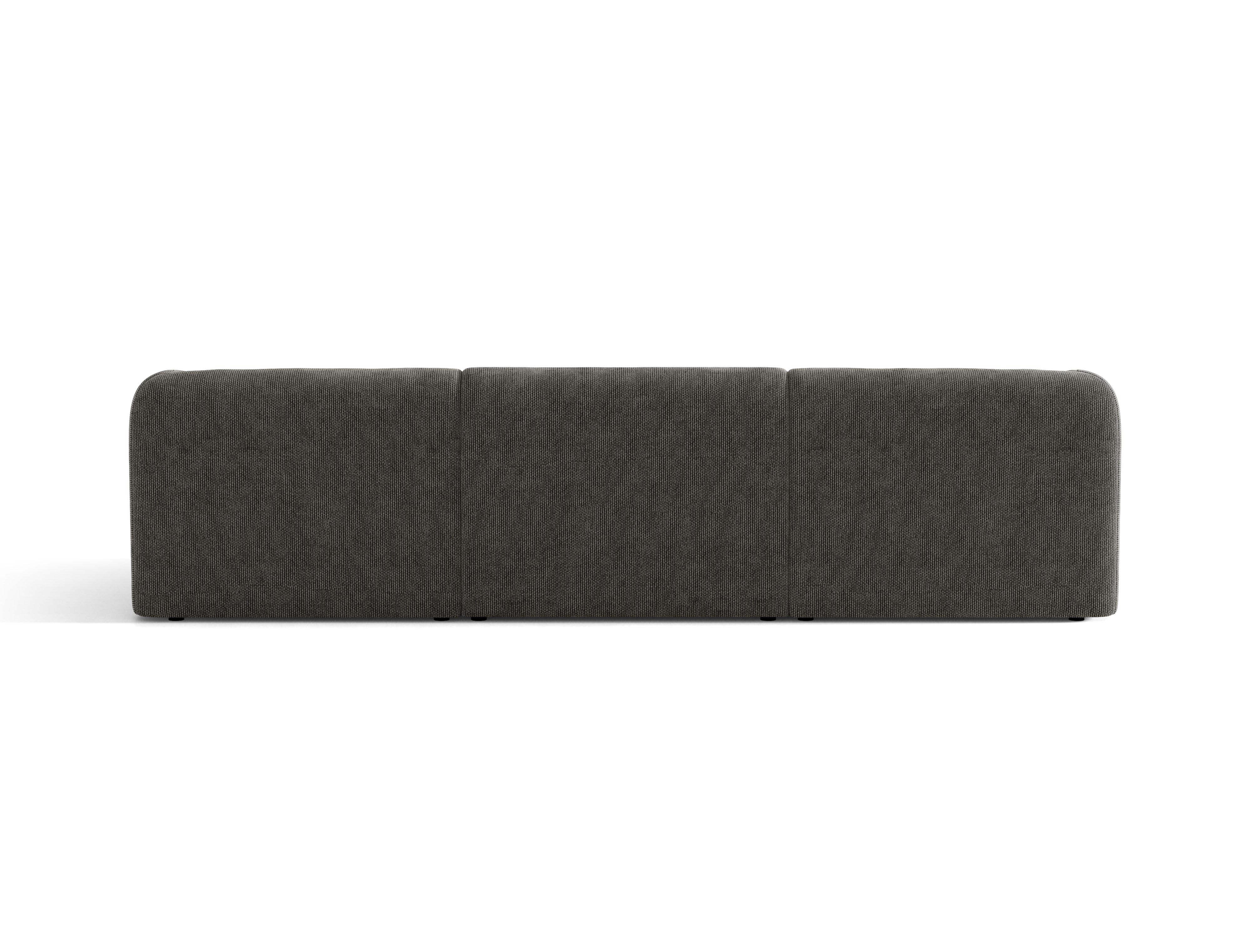 Sofa 3-osobowa MILEY szary szenil jedwabisty