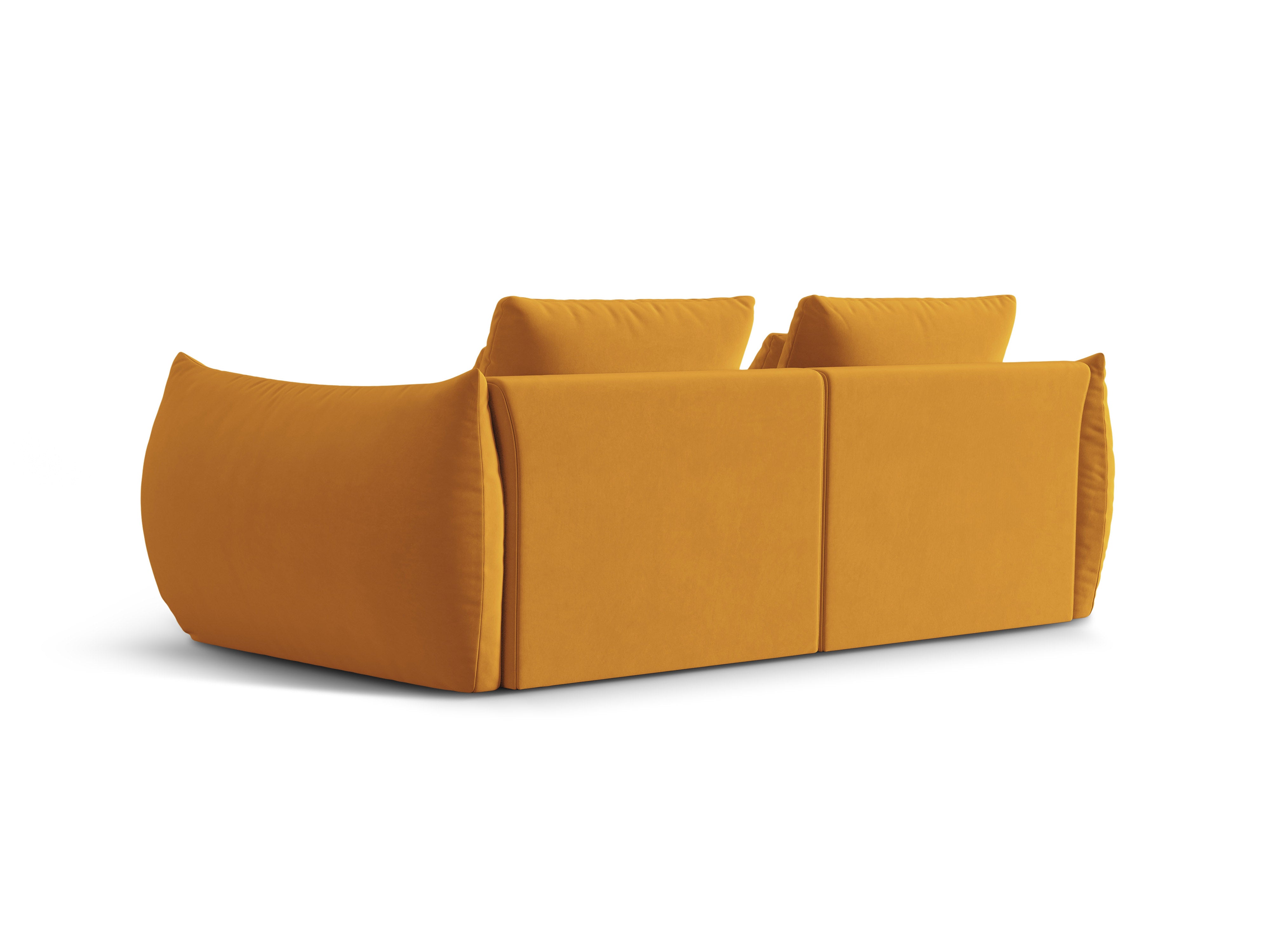 Sofa aksamitna 3-osobowa BLOOM żółty