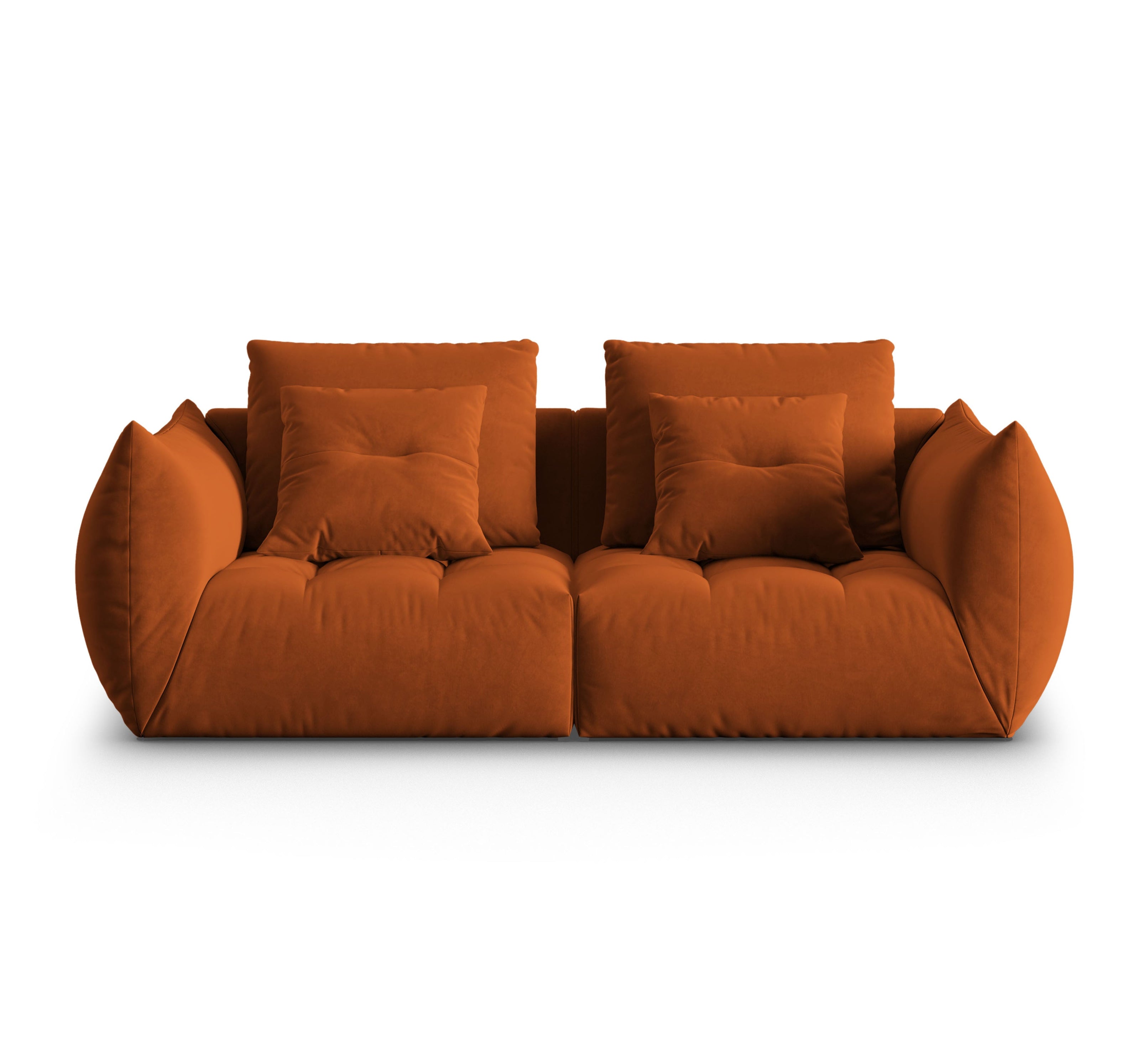 Sofa aksamitna 3-osobowa BLOOM terracotta
