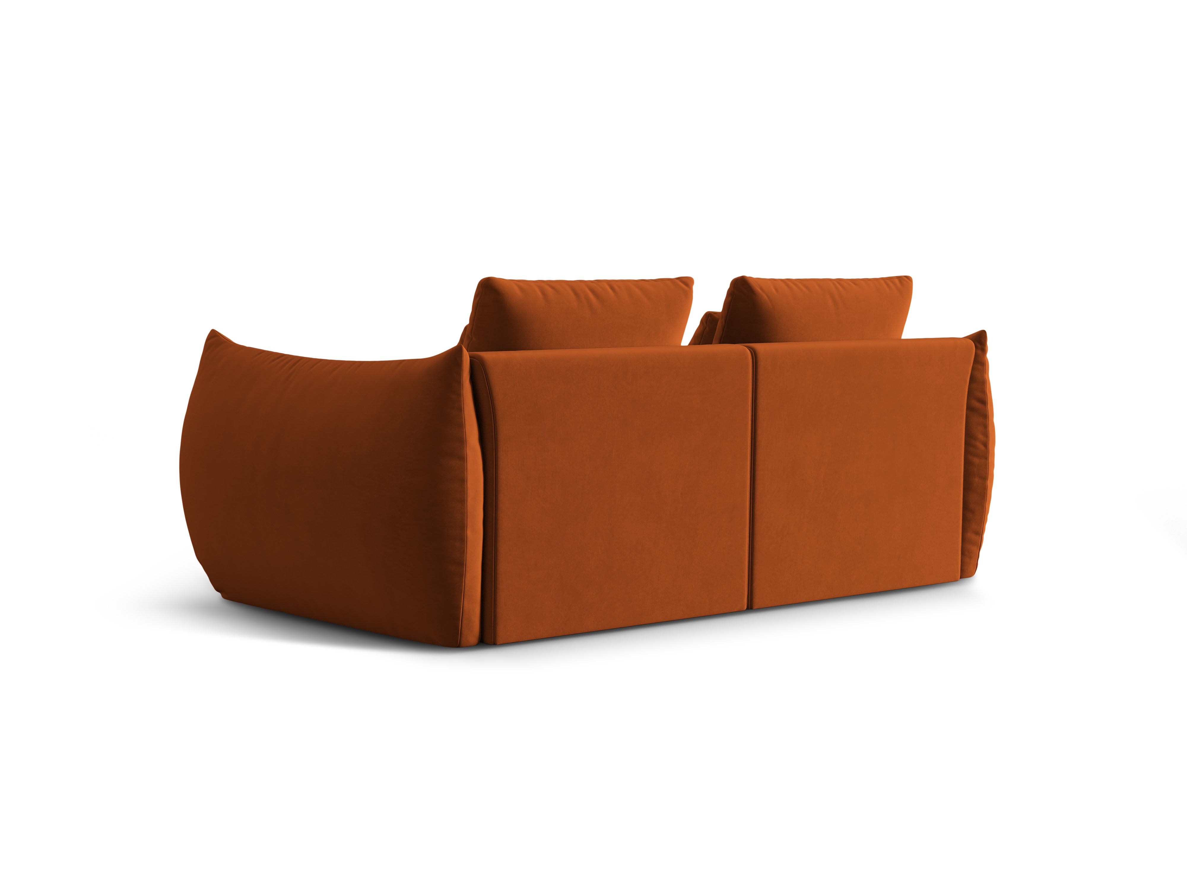 Sofa aksamitna 3-osobowa BLOOM terracotta