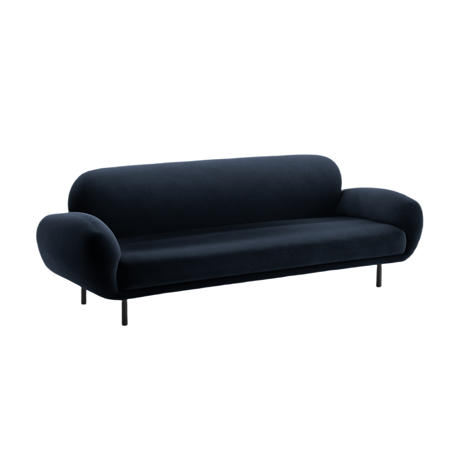 Velvet 3-Seater Sofa POPPY Royal Blue