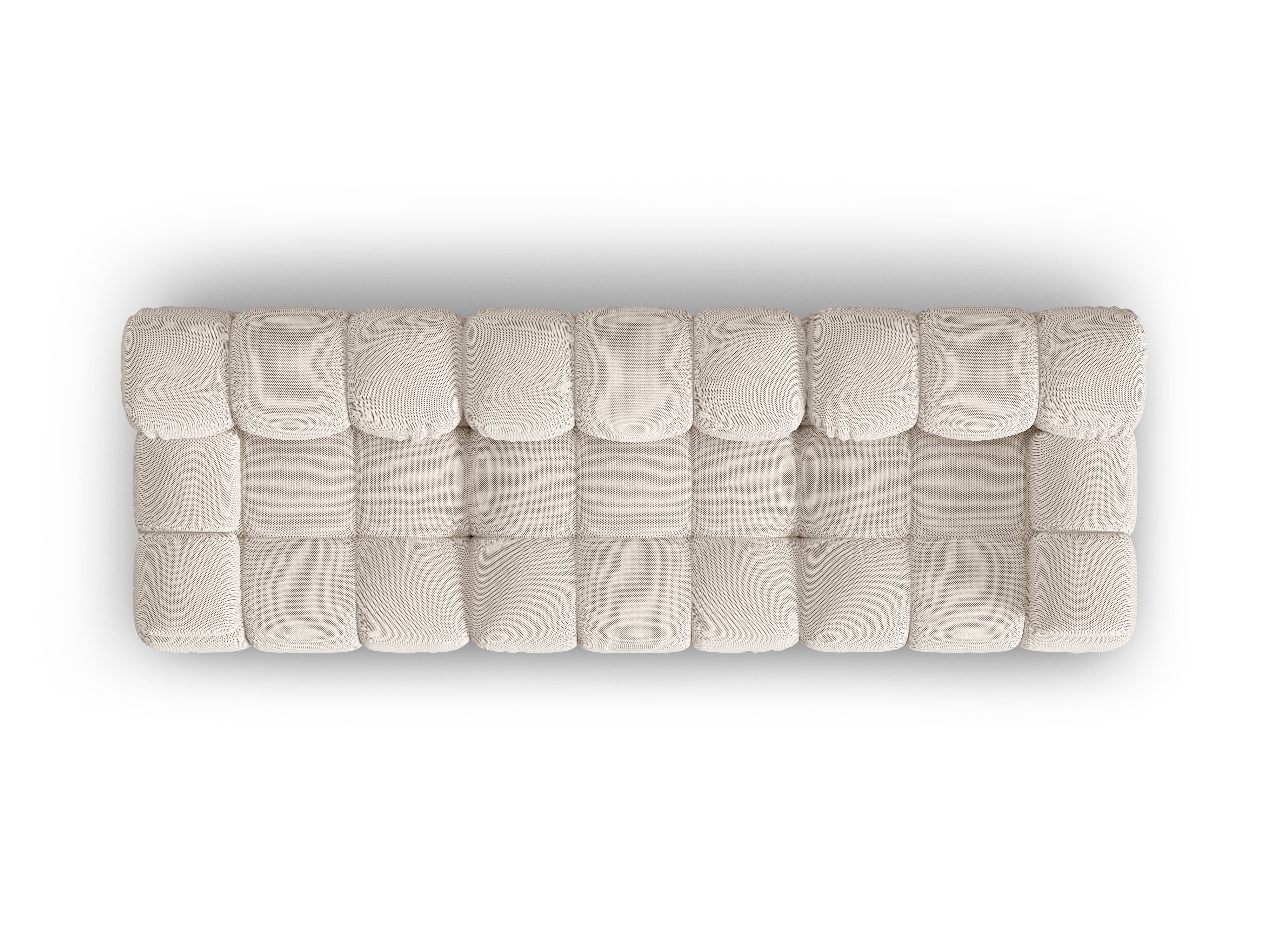 Sofa modułowa 3-osobowa BELLIS beżowa tkanina 3D