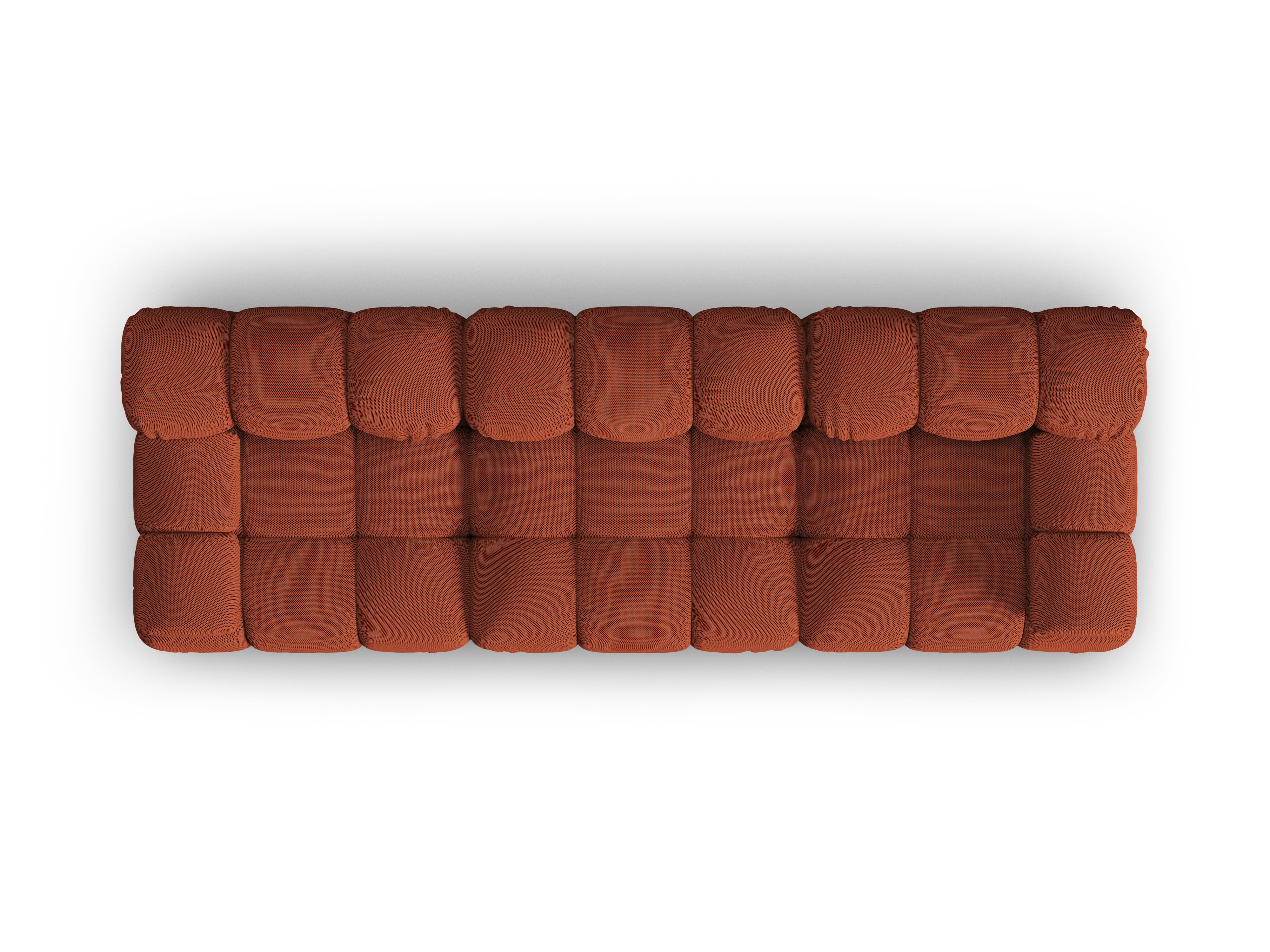 Sofa modułowa 3-osobowa BELLIS ceglana tkanina 3D