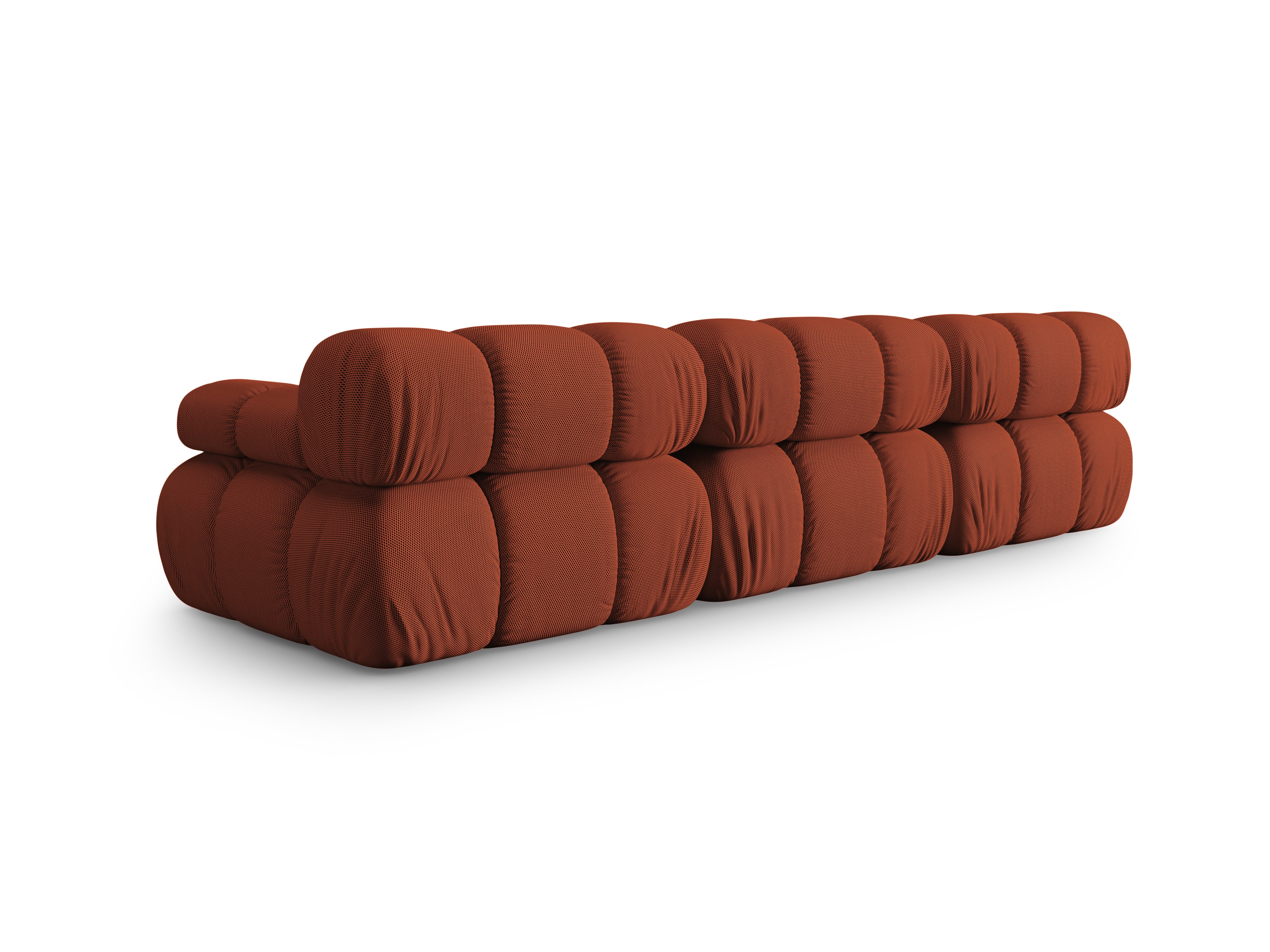 Sofa modułowa 3-osobowa BELLIS ceglana tkanina 3D
