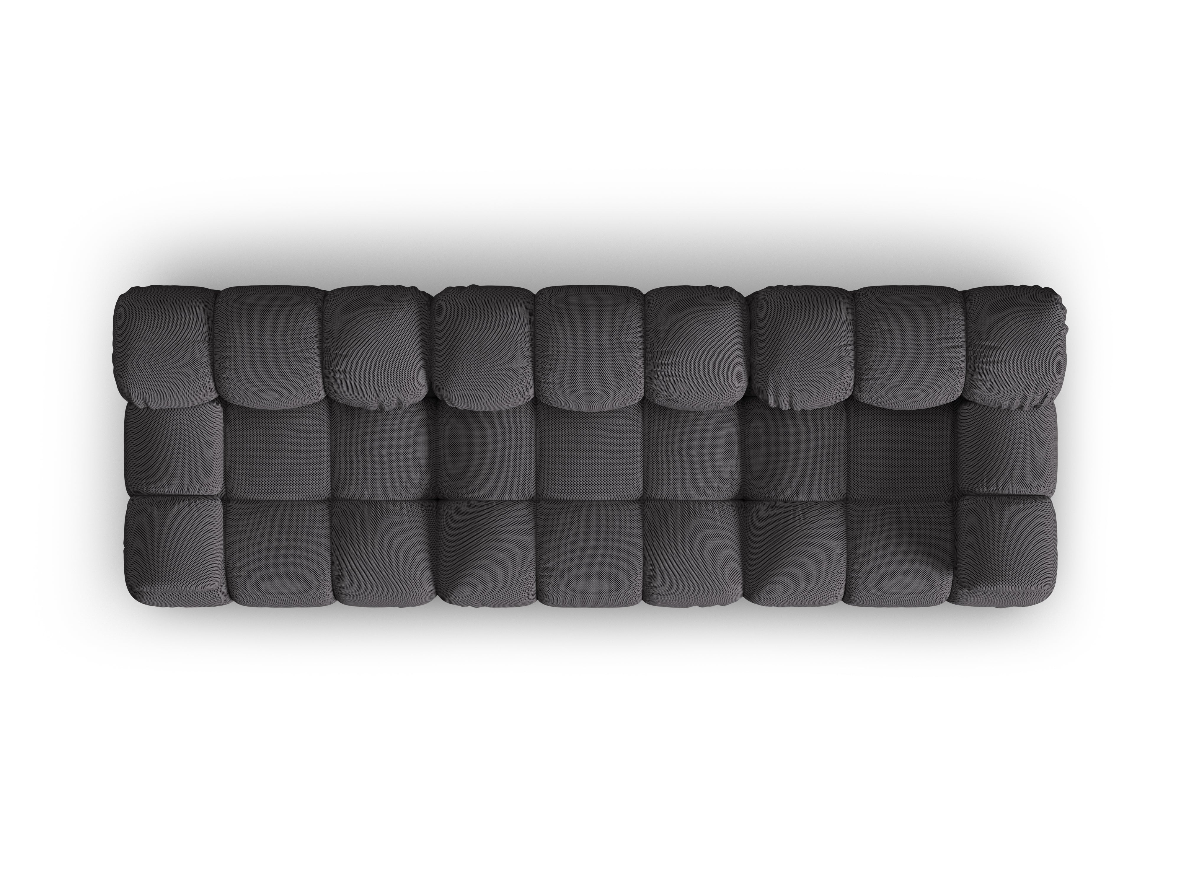 Sofa modułowa 3-osobowa BELLIS ciemnoszara tkanina 3D