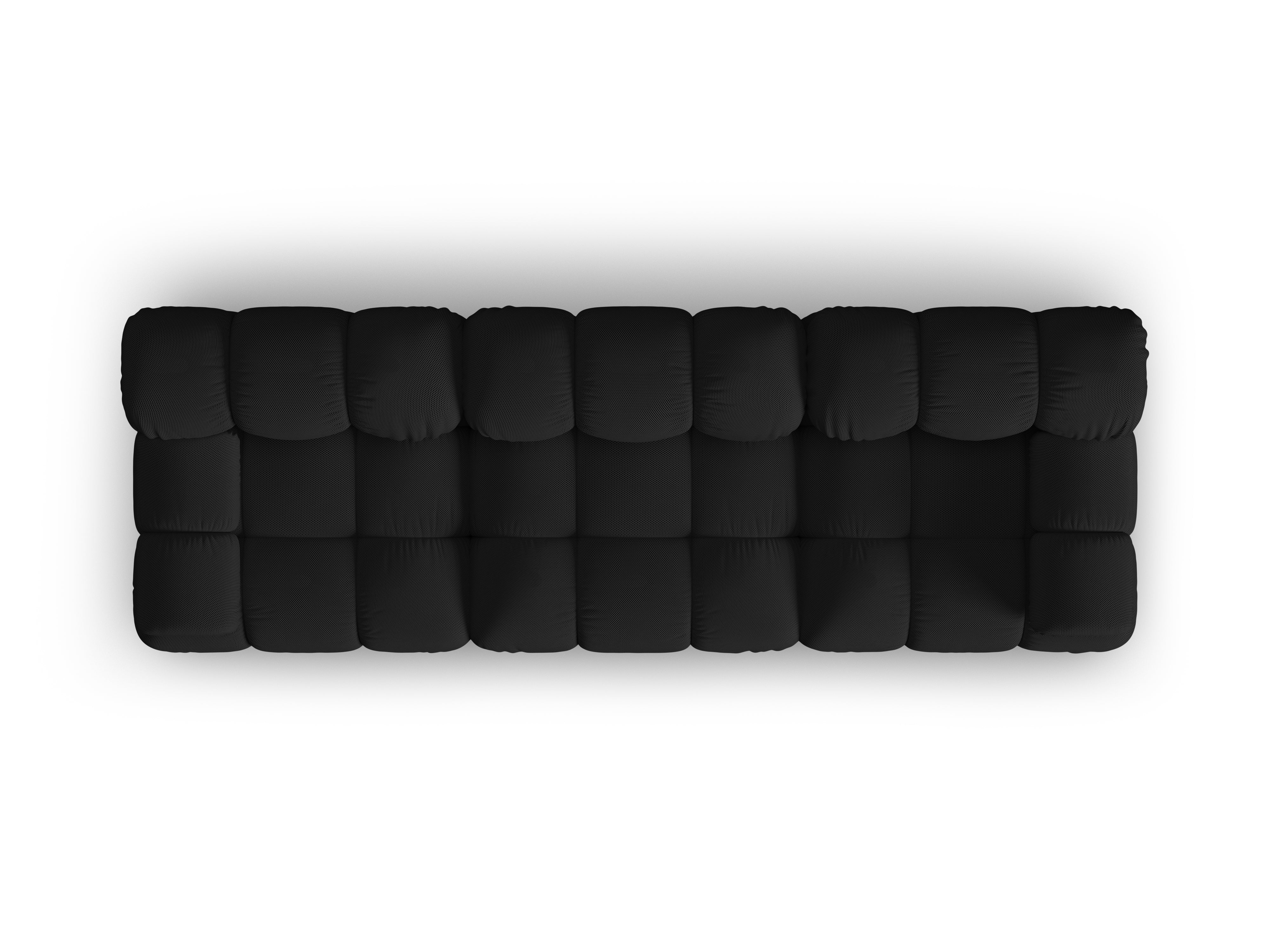 Sofa modułowa 3-osobowa BELLIS czarna tkanina 3D