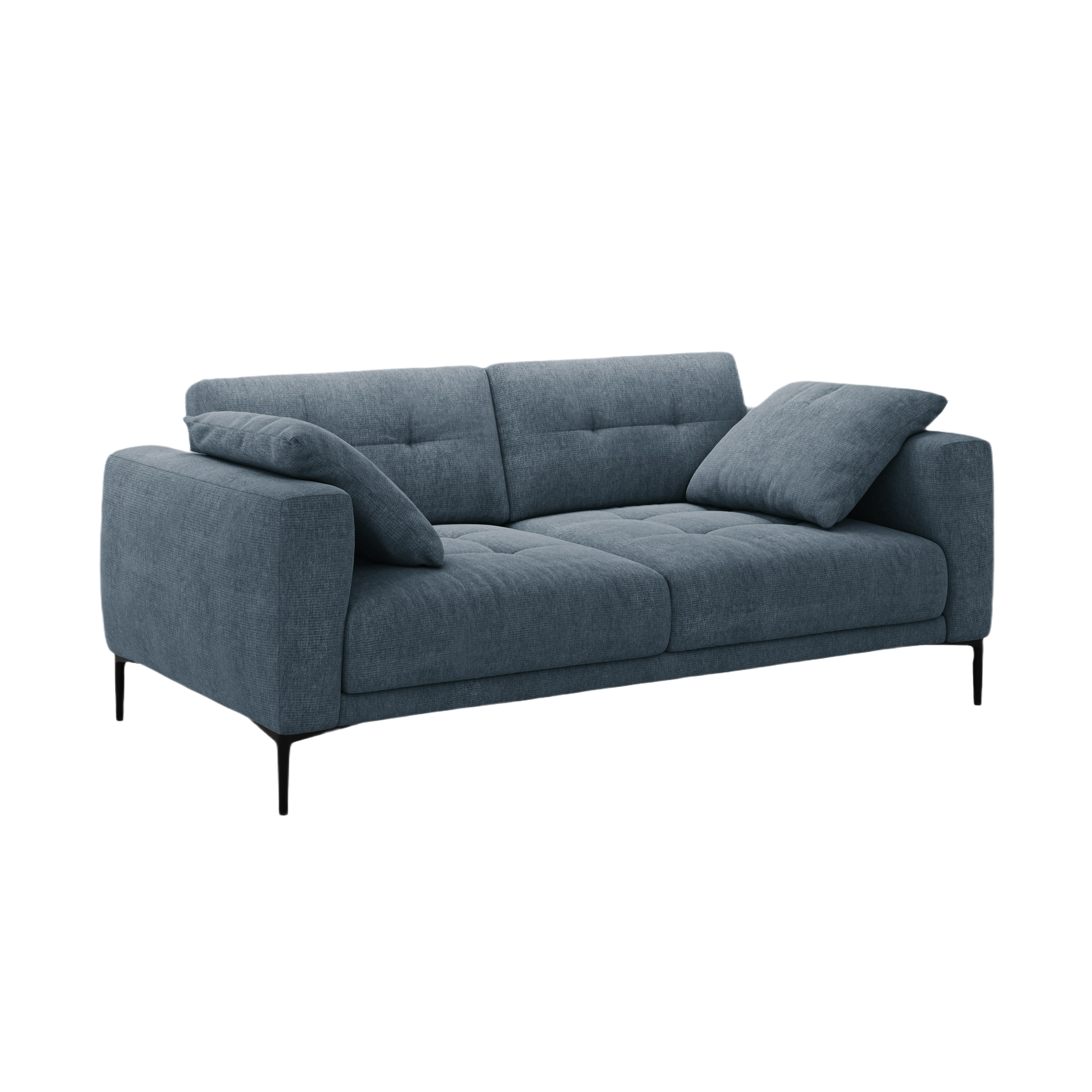 3-seater Sofa BEMY dark blue chenille