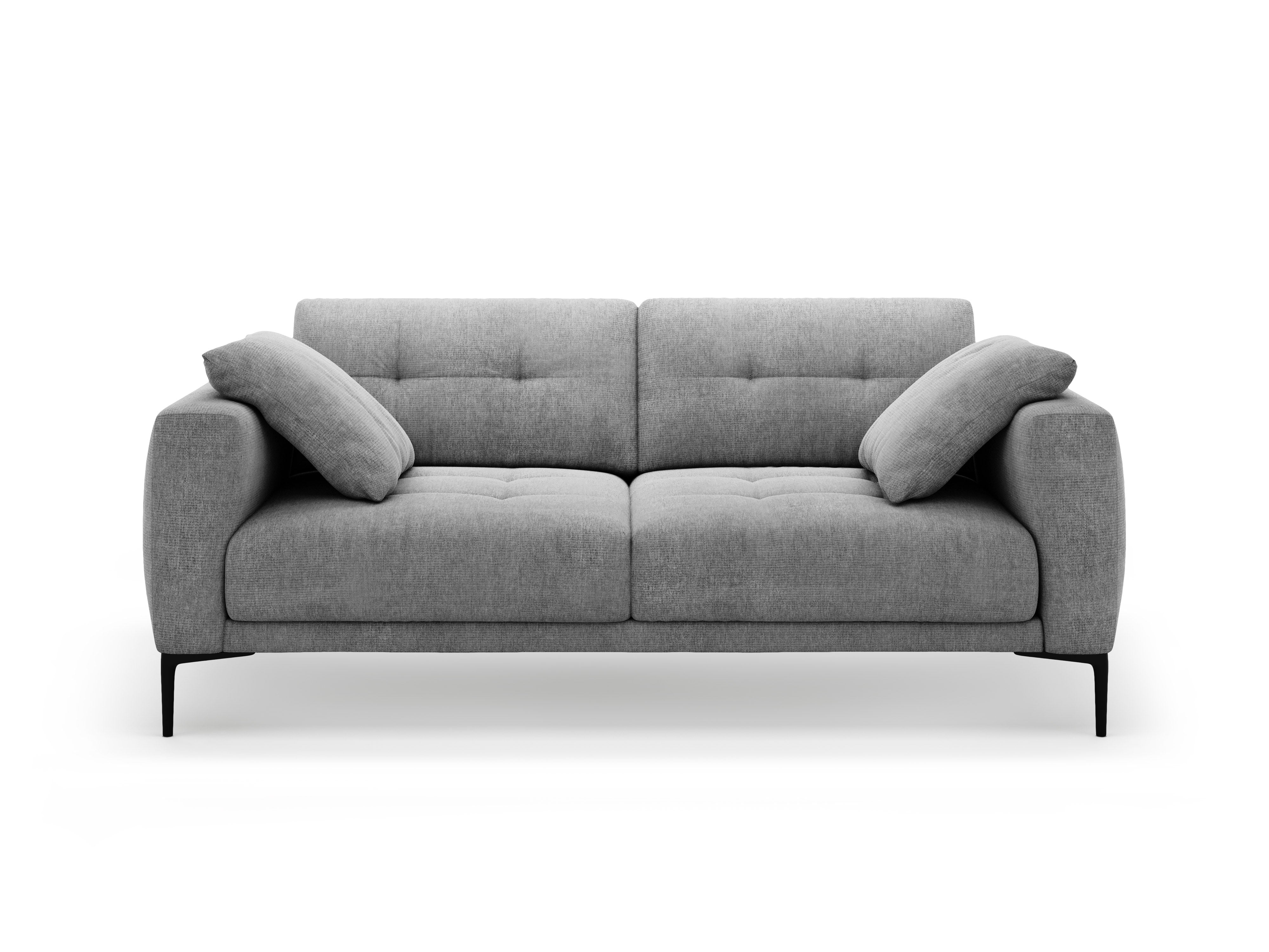 BEMY gray chenille 3-seater sofa