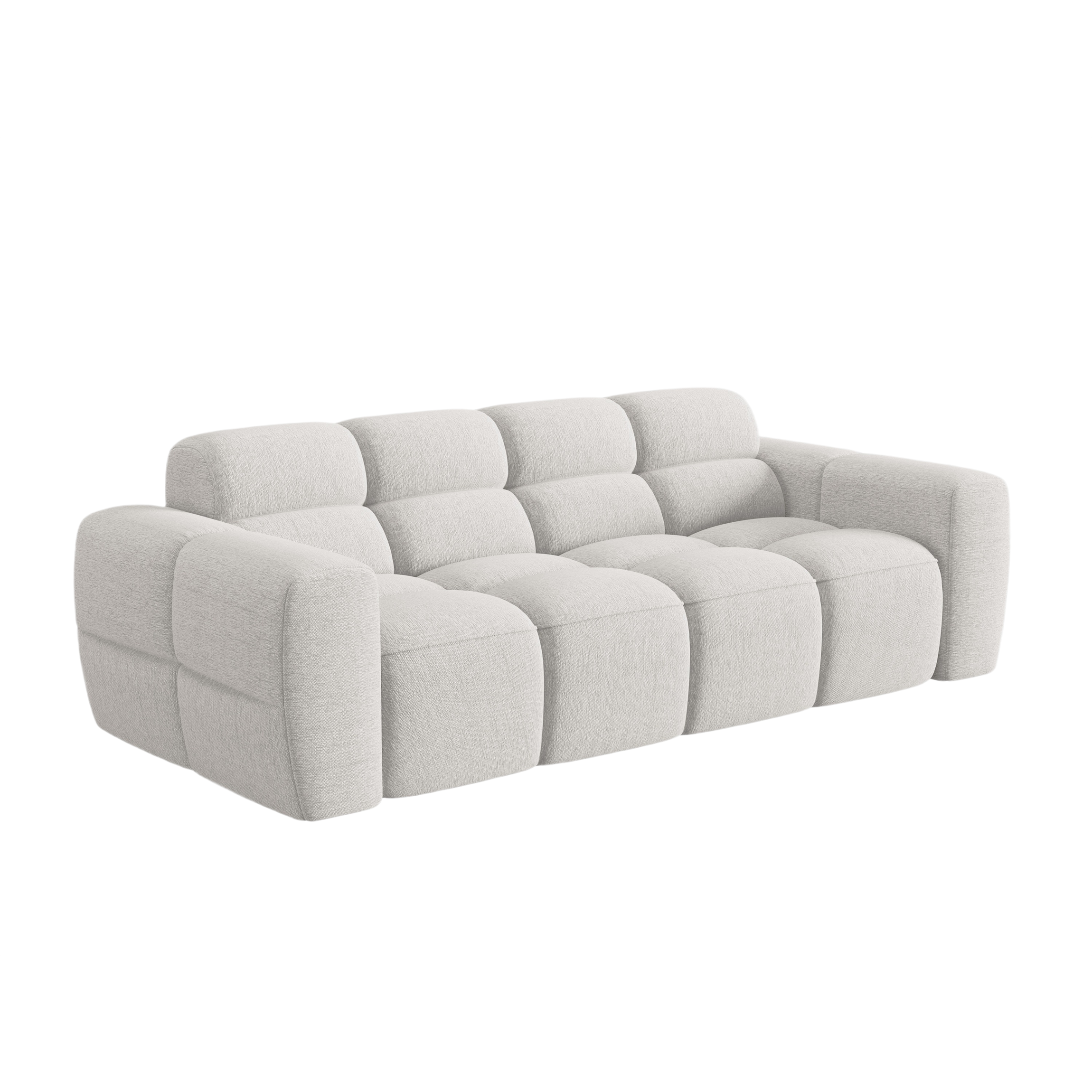 Sofa 3-osobowa LISA jasnoszary szenil