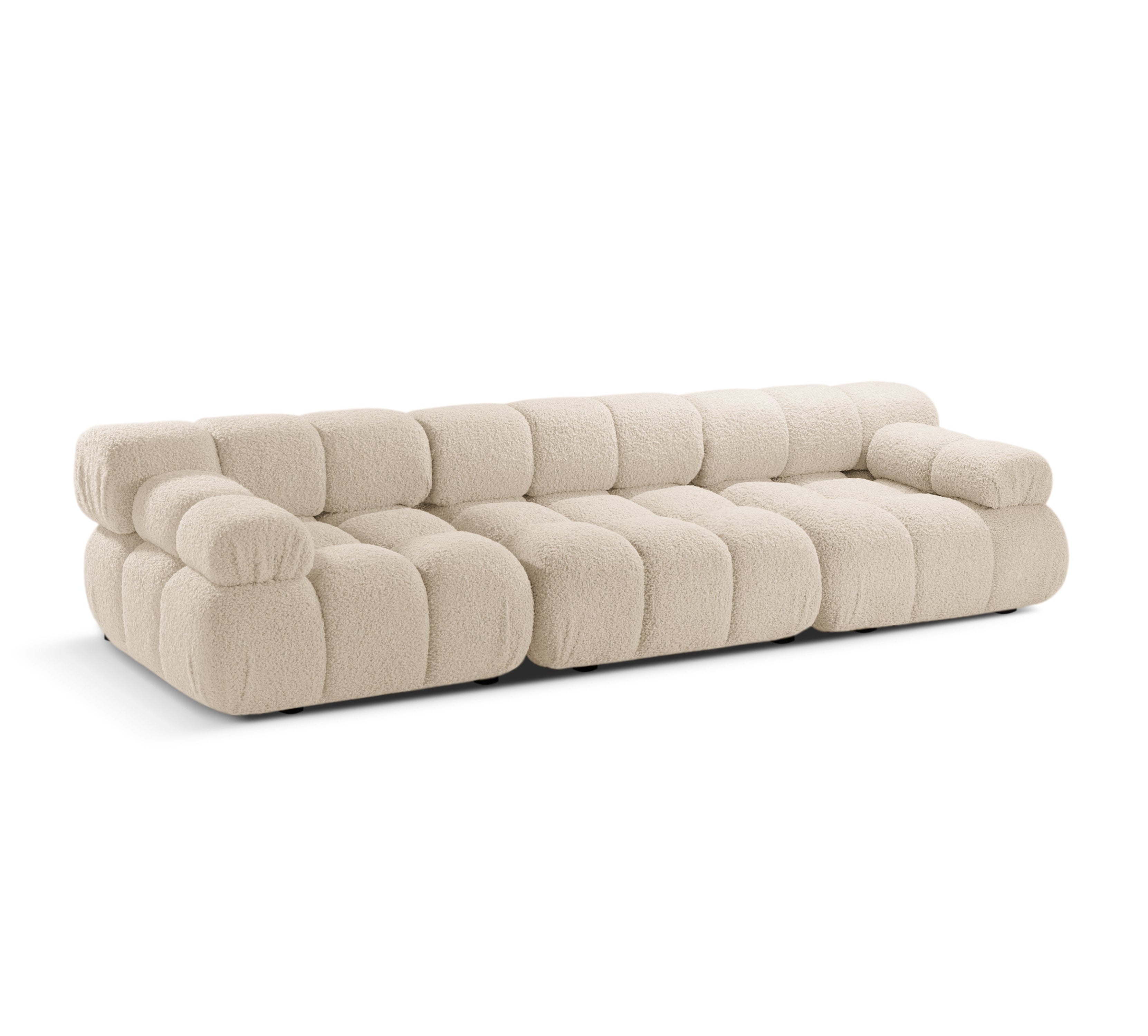 Sofa modułowa 3-osobowa BELLIS beżowy boucle