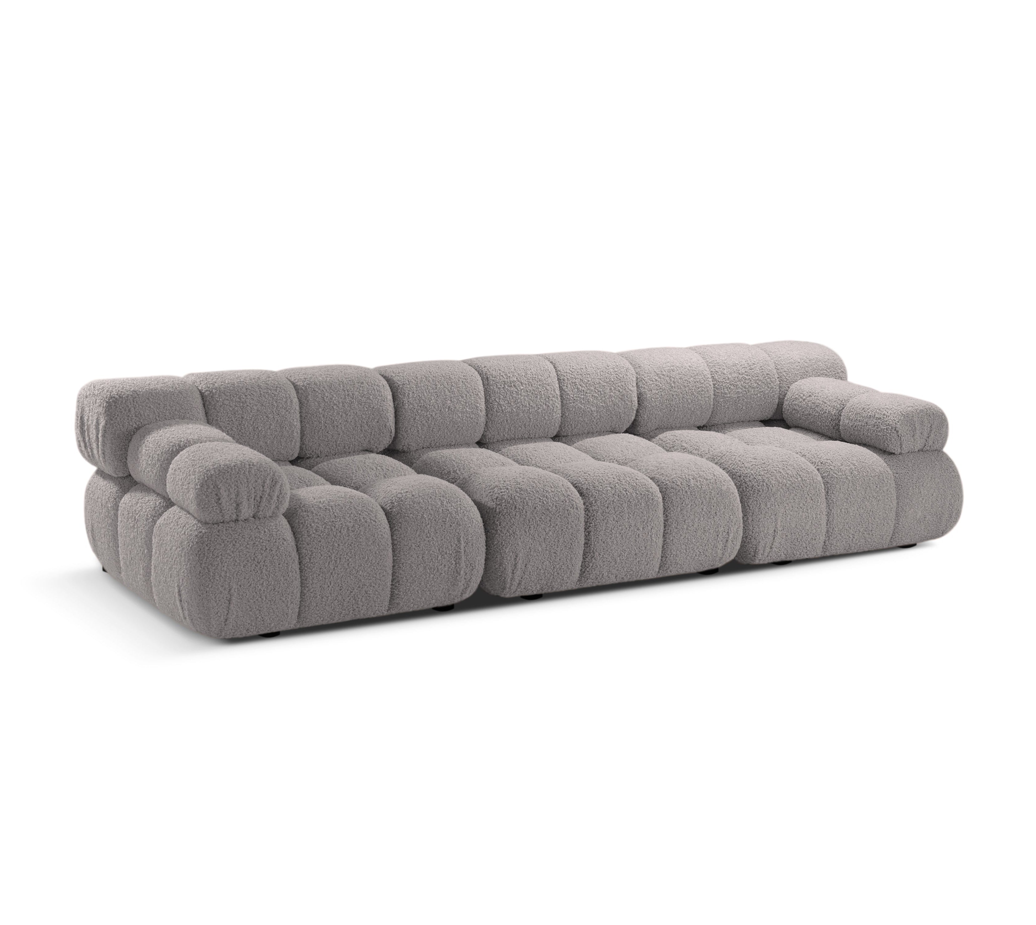 Sofa modułowa 3-osobowa BELLIS szary boucle