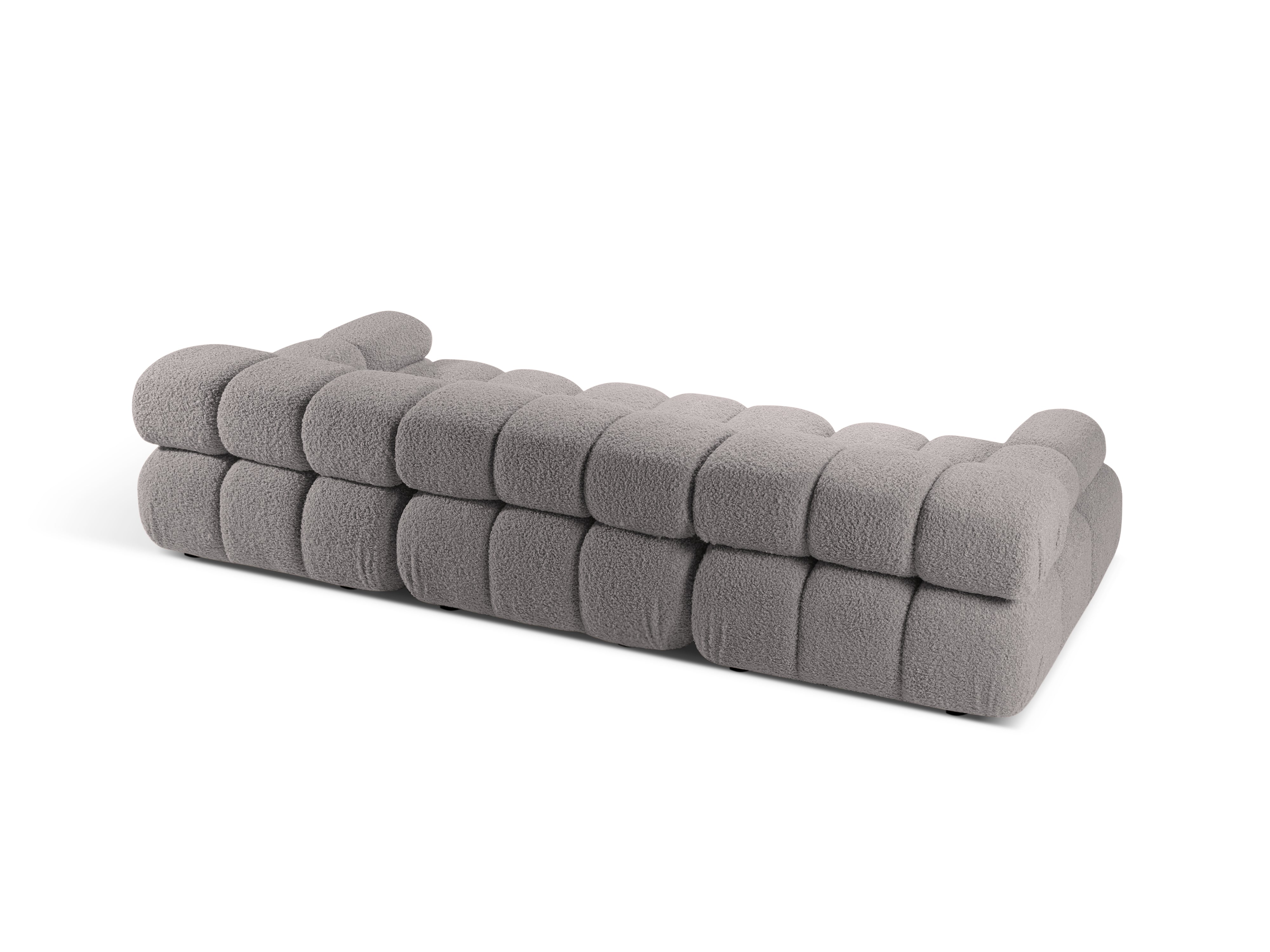 Sofa modułowa 3-osobowa BELLIS szary boucle