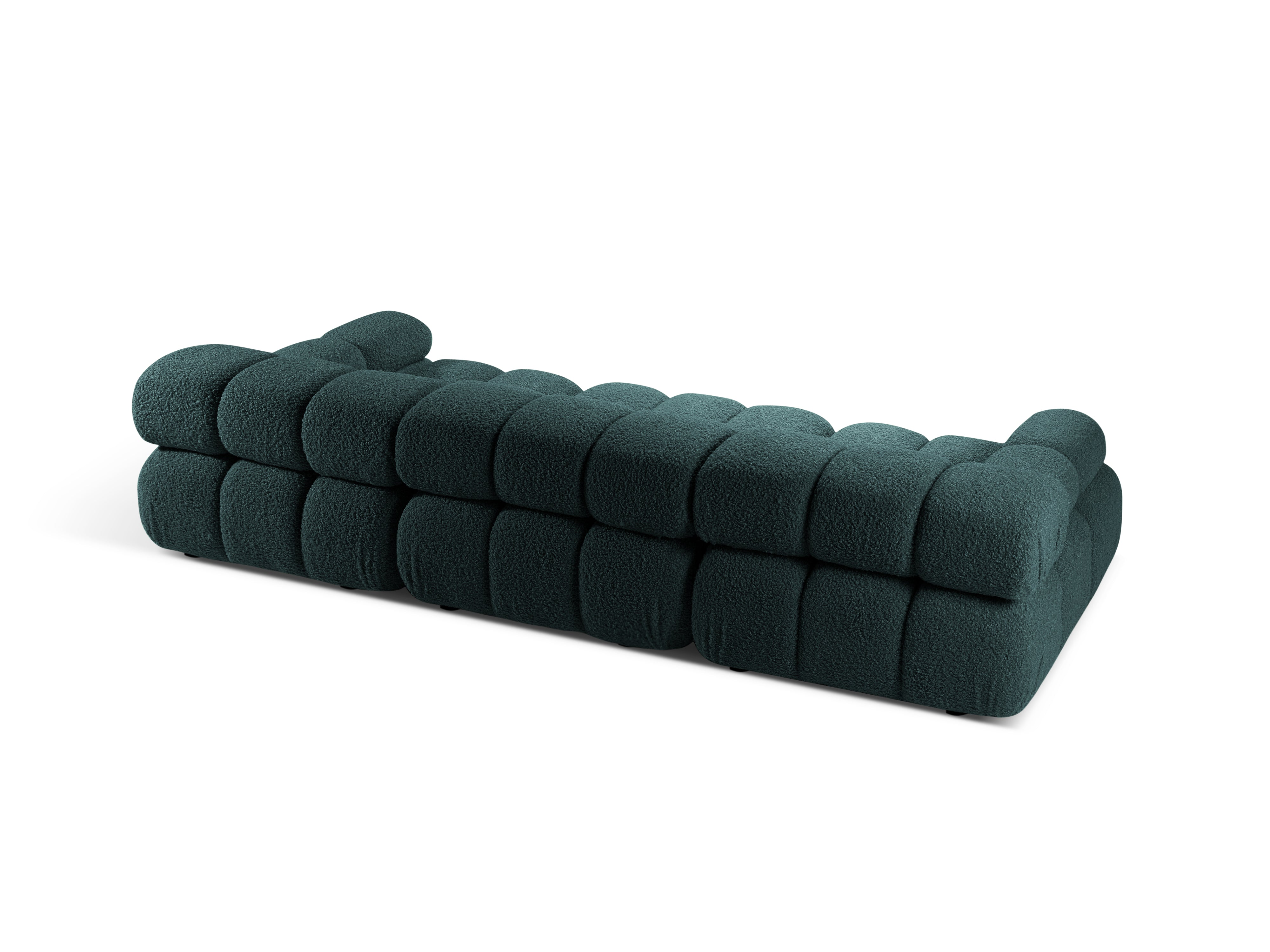 Sofa modułowa 3-osobowa BELLIS niebieski petrol boucle