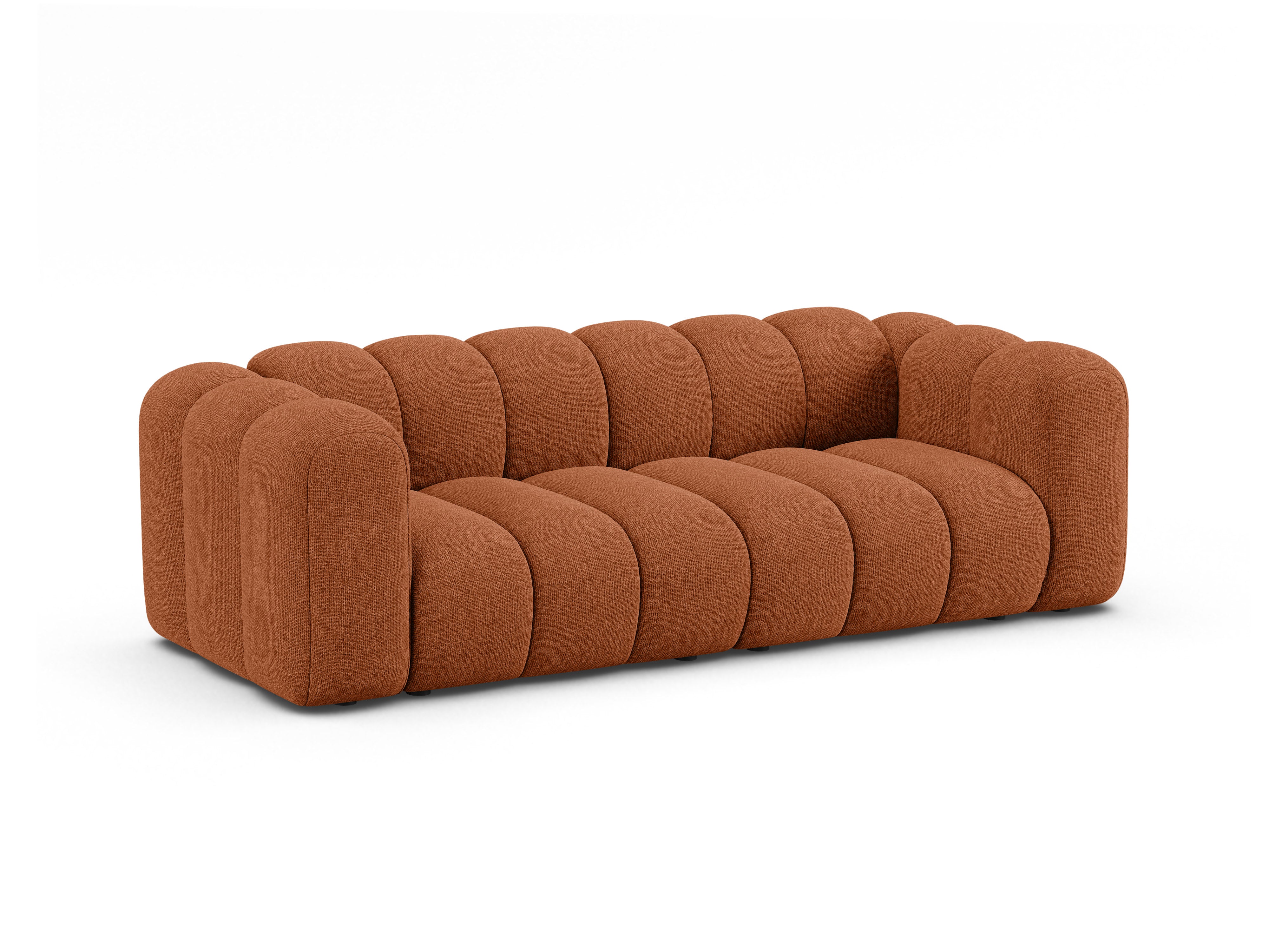 3-seater Sofa LUPINE brick chenille