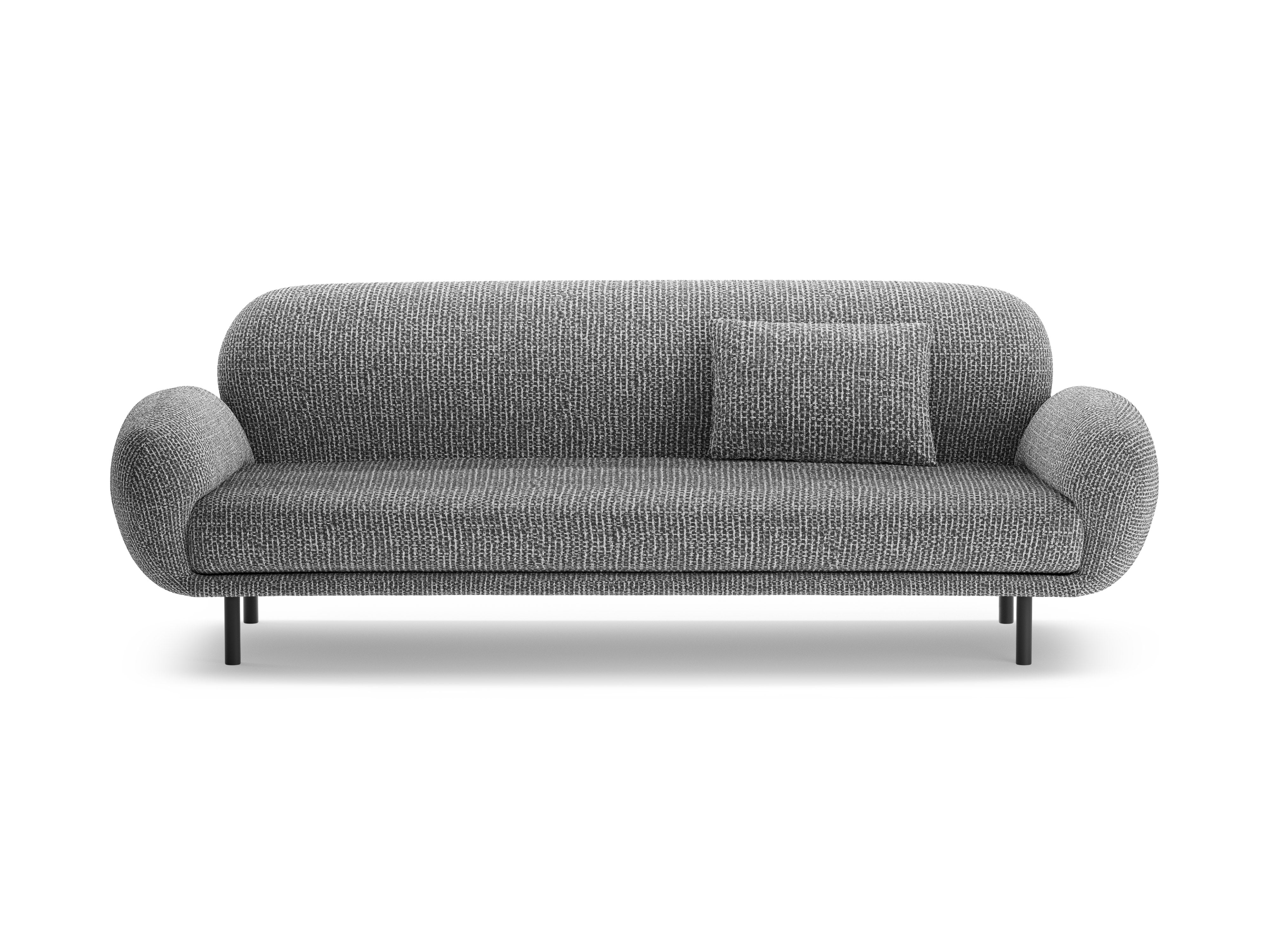Sofa 3-osobowa POPPY ciemnoszary szenil