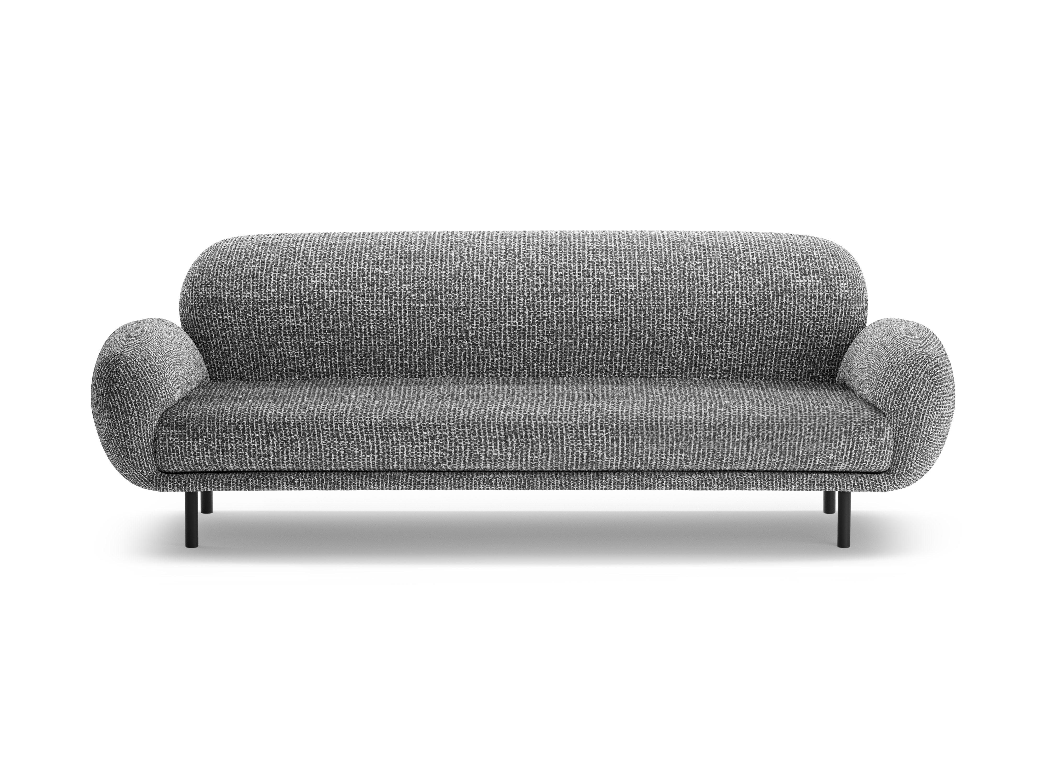 Sofa 3-osobowa POPPY ciemnoszary szenil